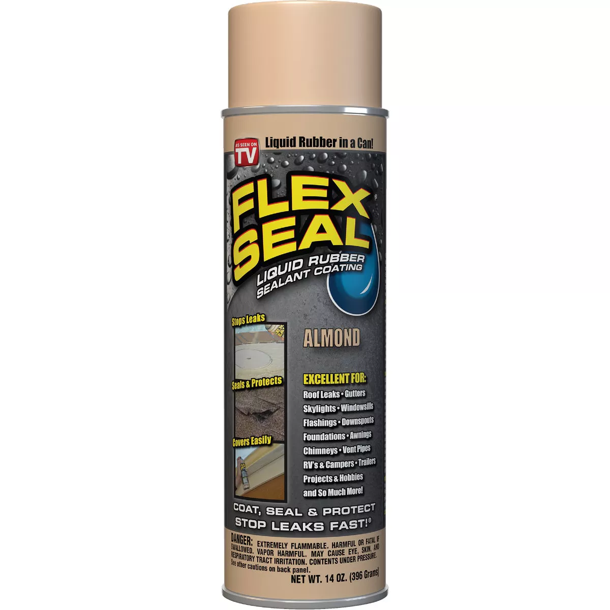 FLEX SEAL 14 Oz. Spray Rubber Sealant, Almond