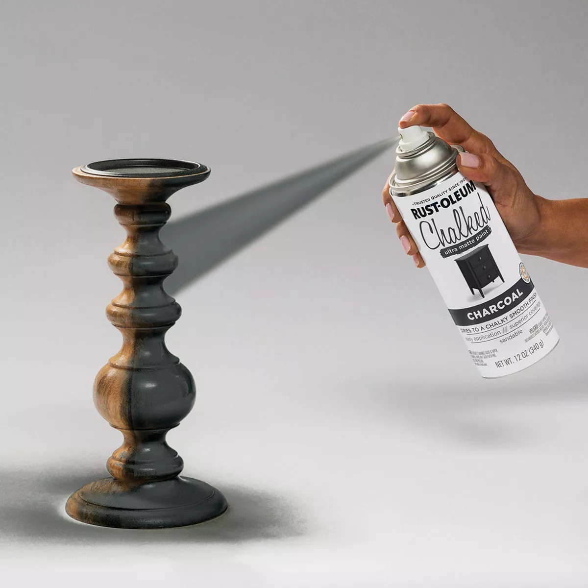 Rust-Oleum Chalked 12 Oz. Ultra Matte Spray Paint, Charcoal - photo 6