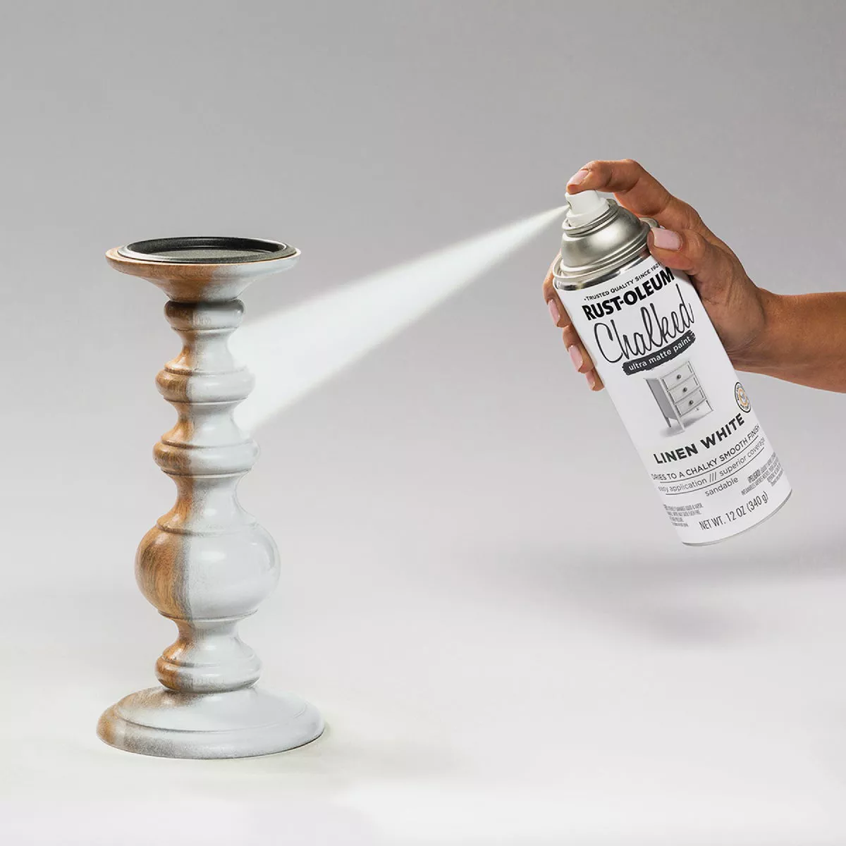 Rust-Oleum Chalked 12 Oz. Ultra Matte Spray Paint, Linen White - photo 6