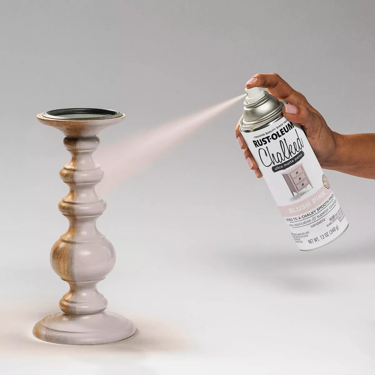 Rust-Oleum Chalked 12 Oz. Ultra Matte Spray Paint, Blush Pink - photo 7