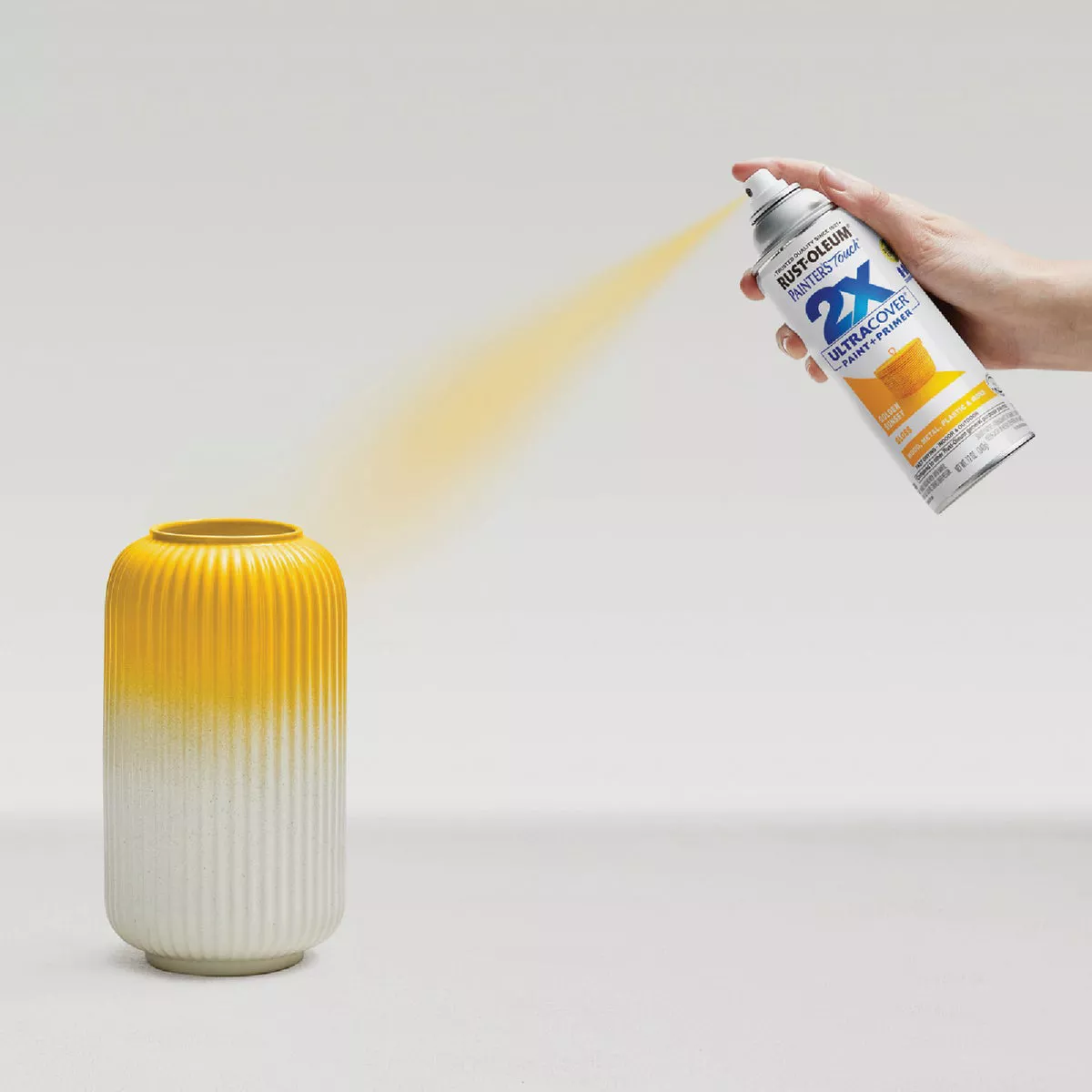 Rust-Oleum Painter's Touch 2X Ultra Cover 12 Oz. Gloss Paint + Primer Spray Paint, Golden Sunset - photo 7