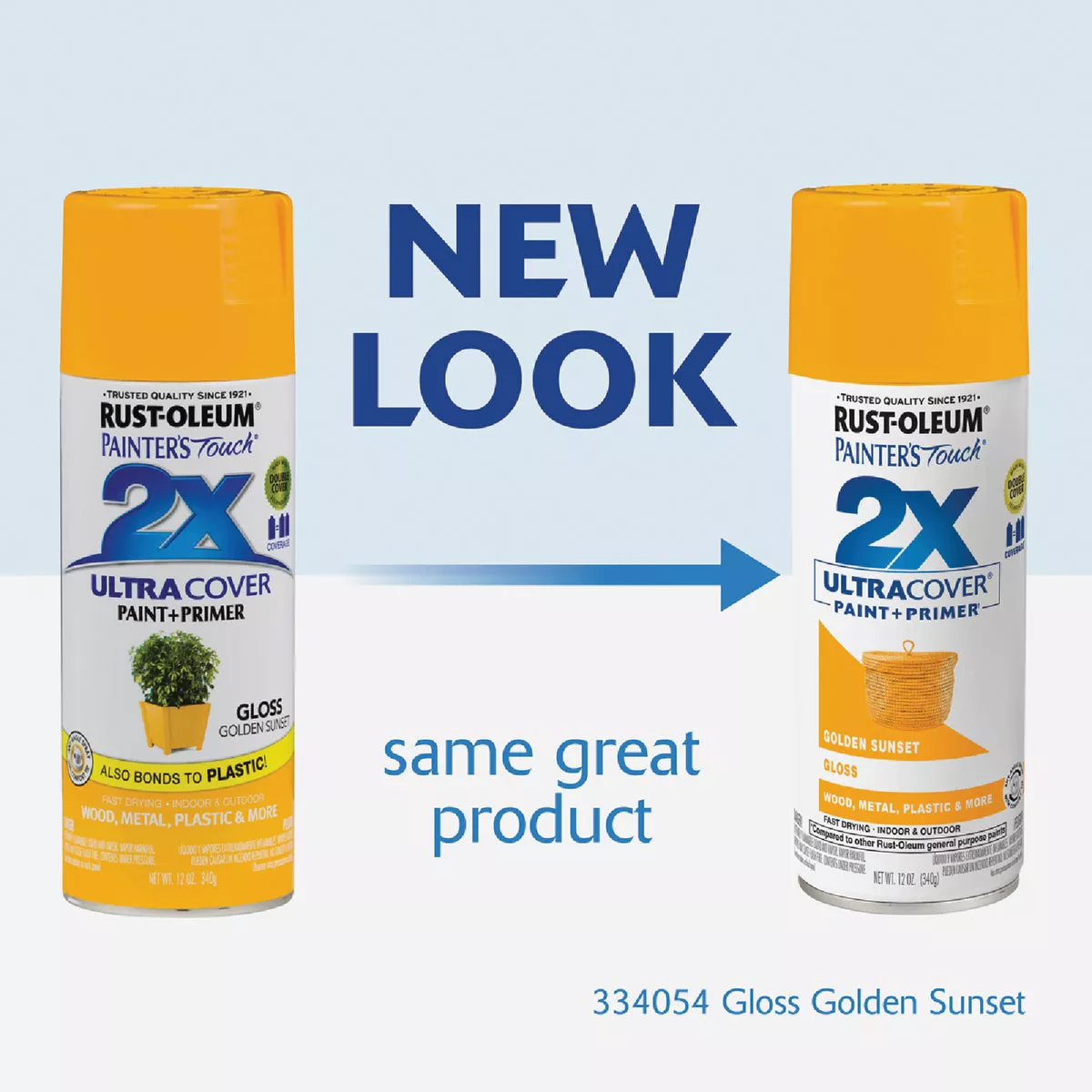 Rust-Oleum Painter's Touch 2X Ultra Cover 12 Oz. Gloss Paint + Primer Spray Paint, Golden Sunset - photo 2
