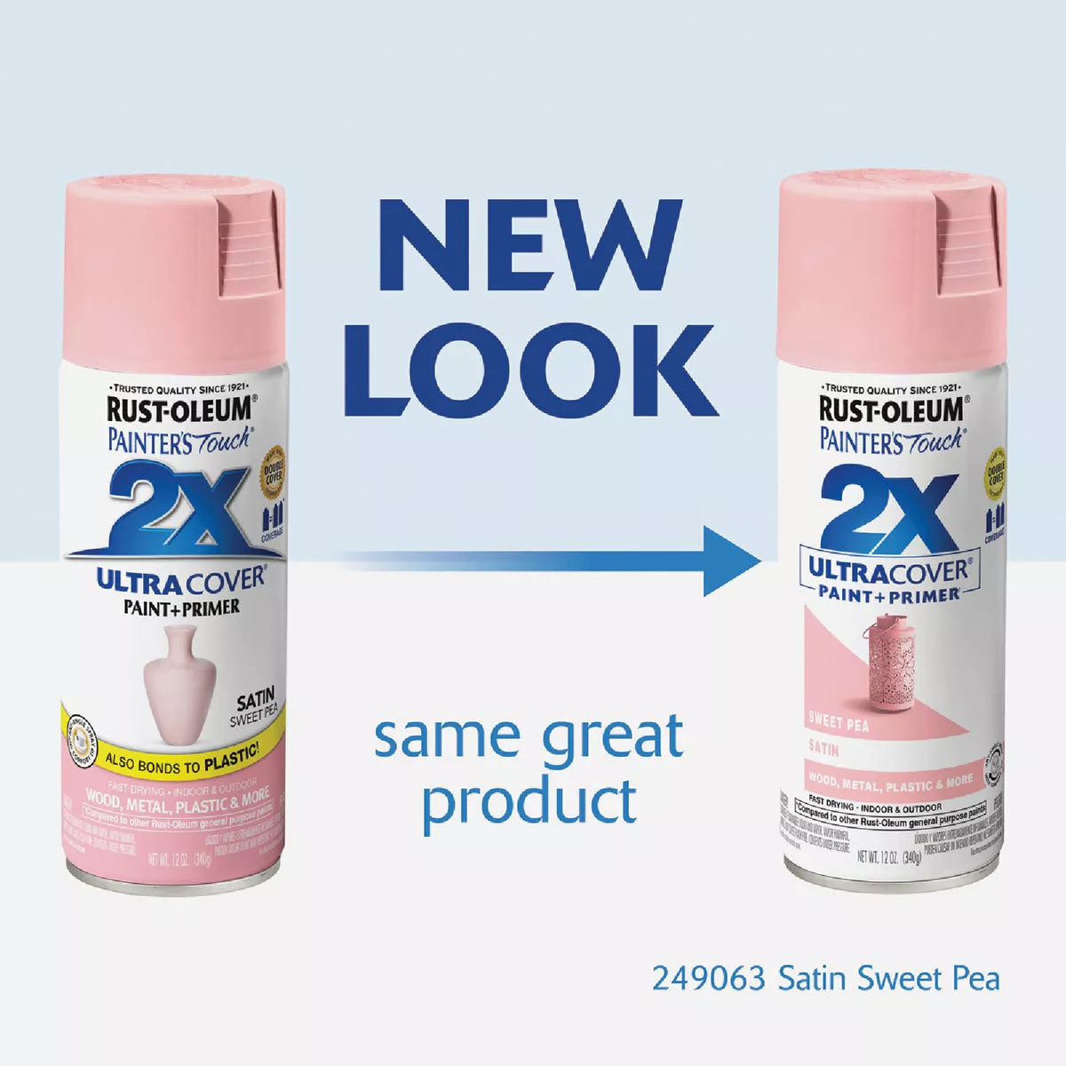 Rust-Oleum Painter's Touch 2X Ultra Cover 12 Oz. Satin Paint + Primer Spray Paint, Sweet Pea - photo 3
