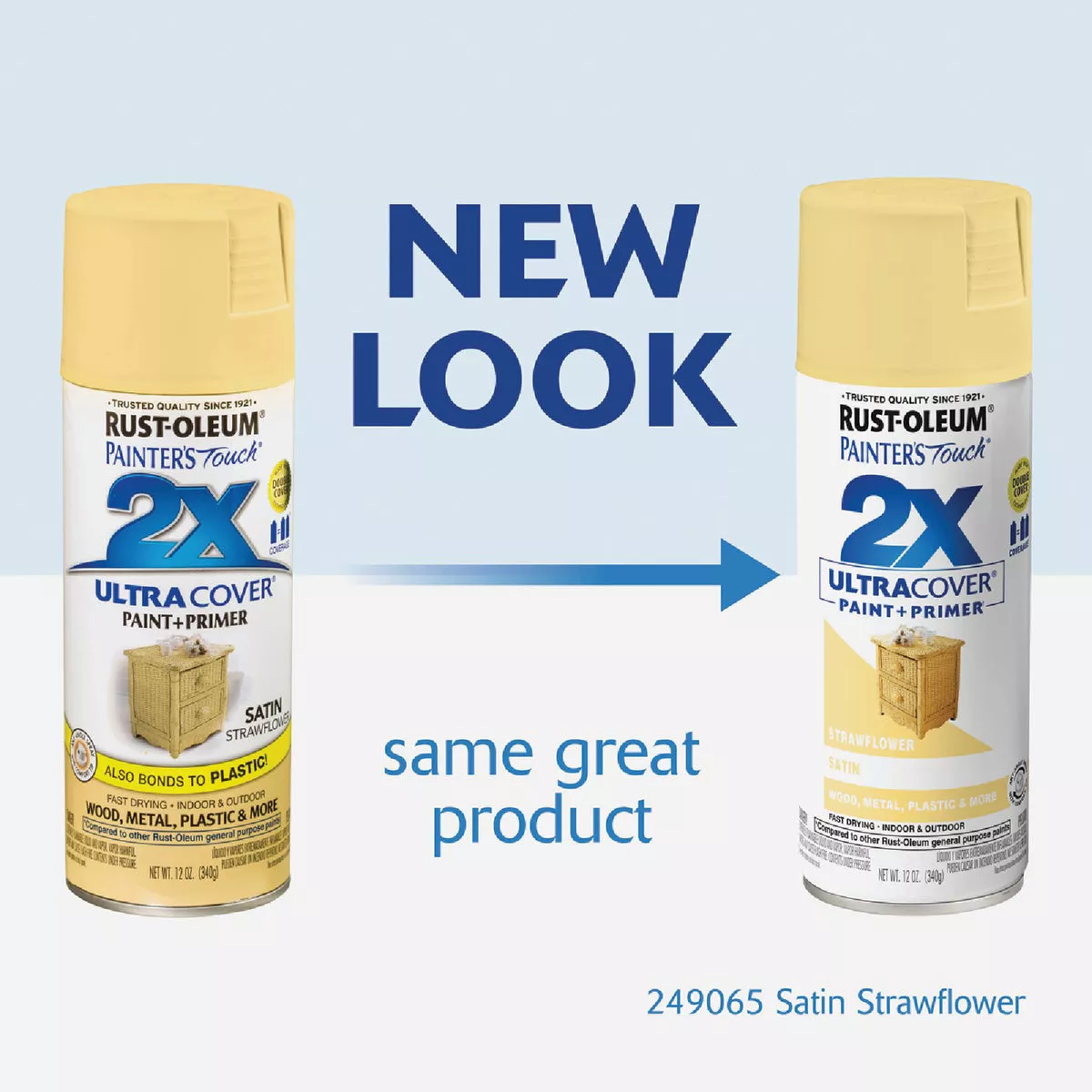 Rust-Oleum Painter's Touch 2X Ultra Cover 12 Oz. Satin Paint + Primer Spray Paint, Strawflower - photo 3