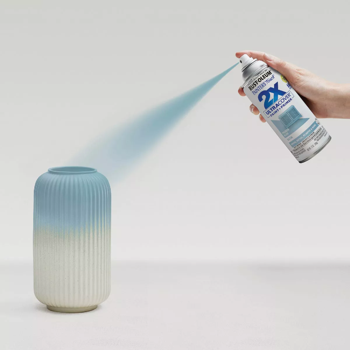 Rust-Oleum Painter's Touch 2X Ultra Cover 12 Oz. Satin Paint + Primer Spray Paint, French Blue - photo 7