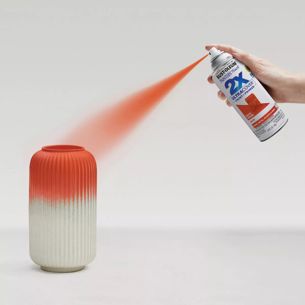 Rust-Oleum Painter's Touch 2X Ultra Cover 12 Oz. Satin Paint + Primer Spray Paint, Rust Orange - photo 7