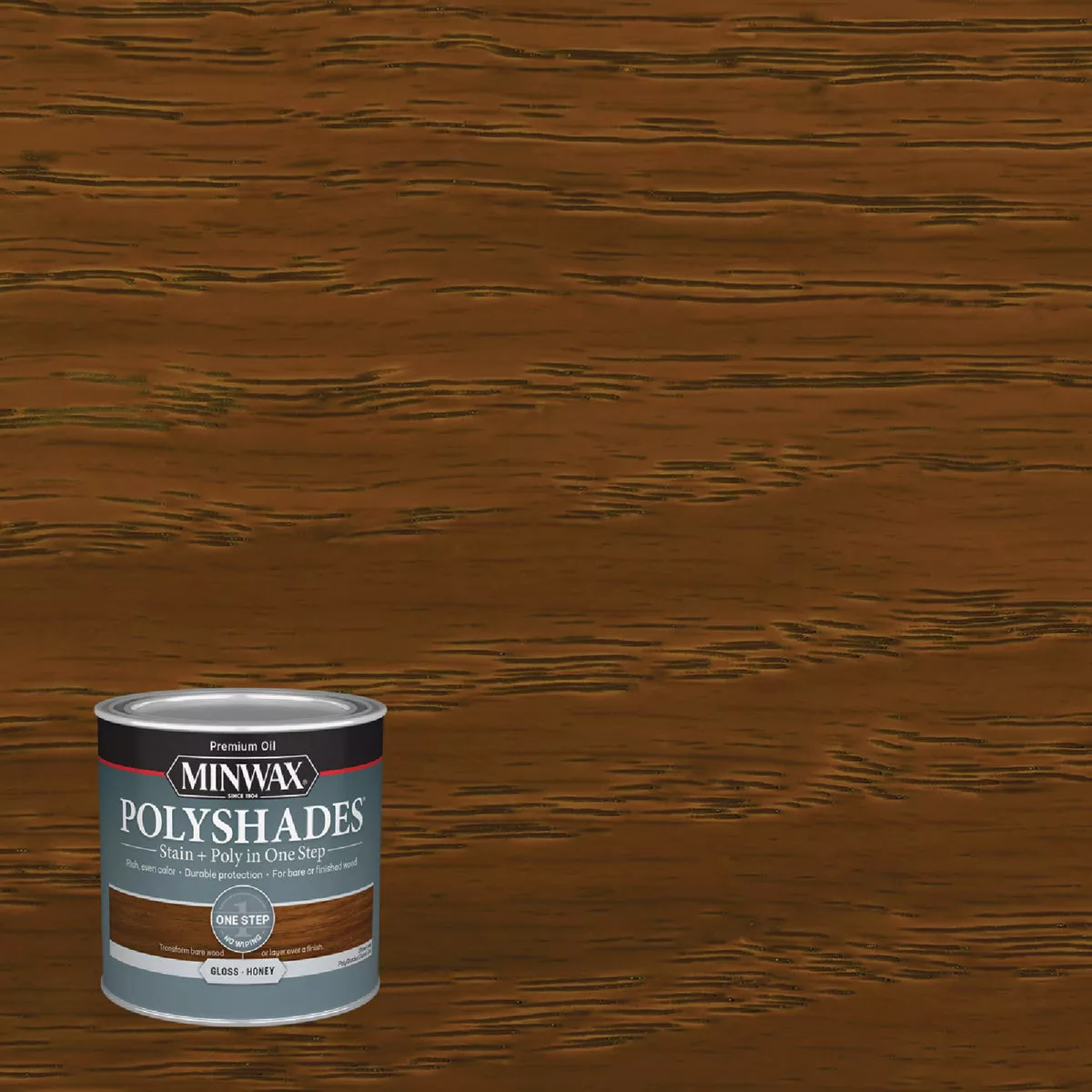 Minwax Polyshades 1/2 Pt. Gloss Stain & Finish Polyurethane In 1-Step, Honey