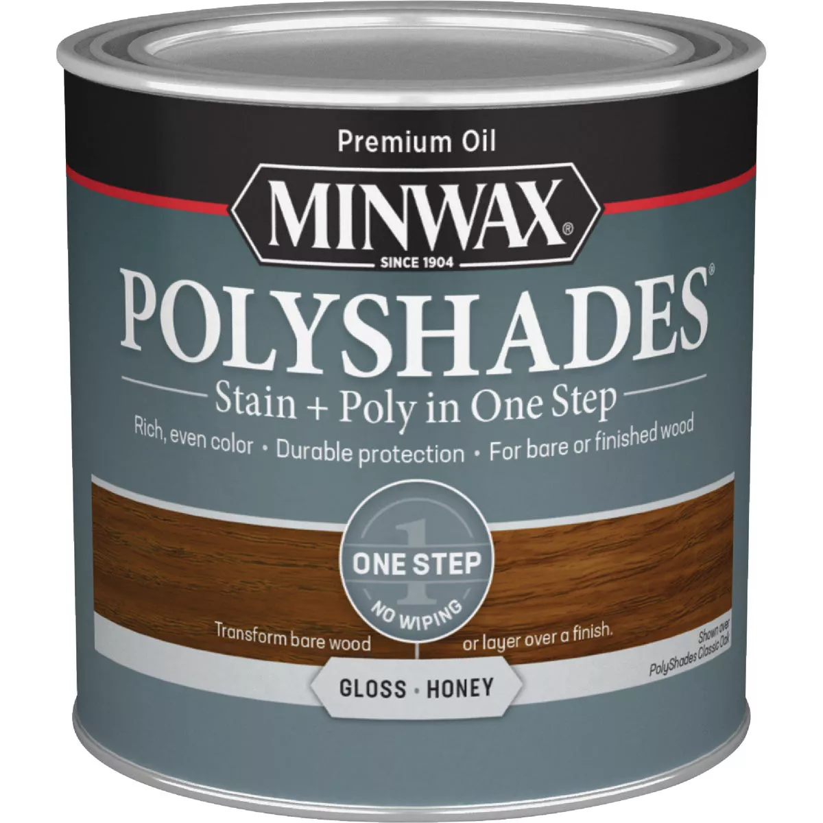 Minwax Polyshades 1/2 Pt. Gloss Stain & Finish Polyurethane In 1-Step, Honey - photo 3