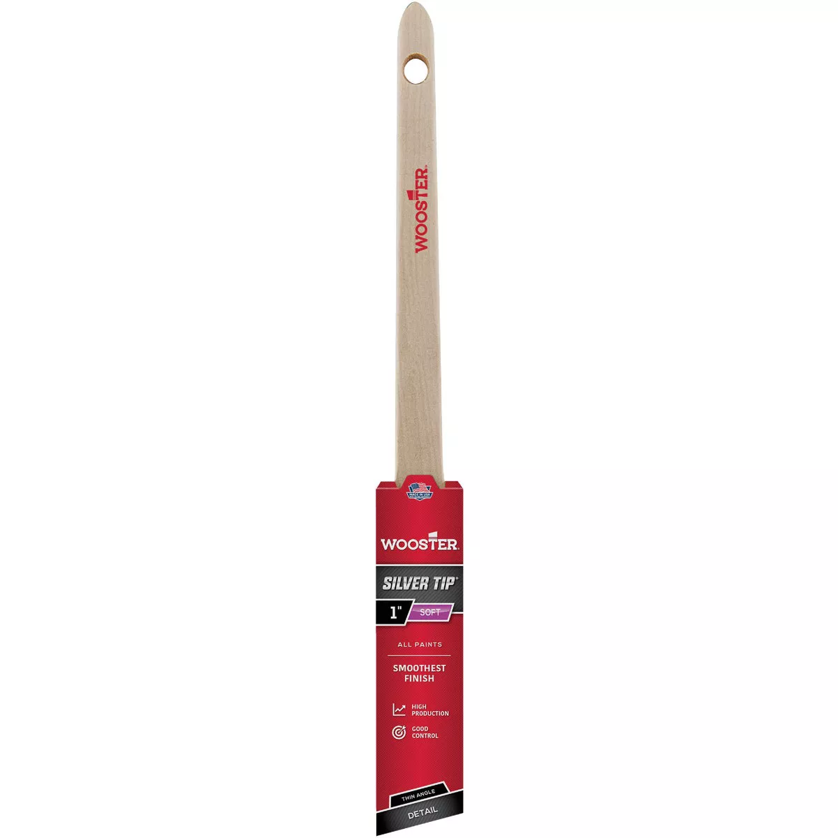 Wooster SILVER TIP 1 In. Thin Angle Sash Paint Brush