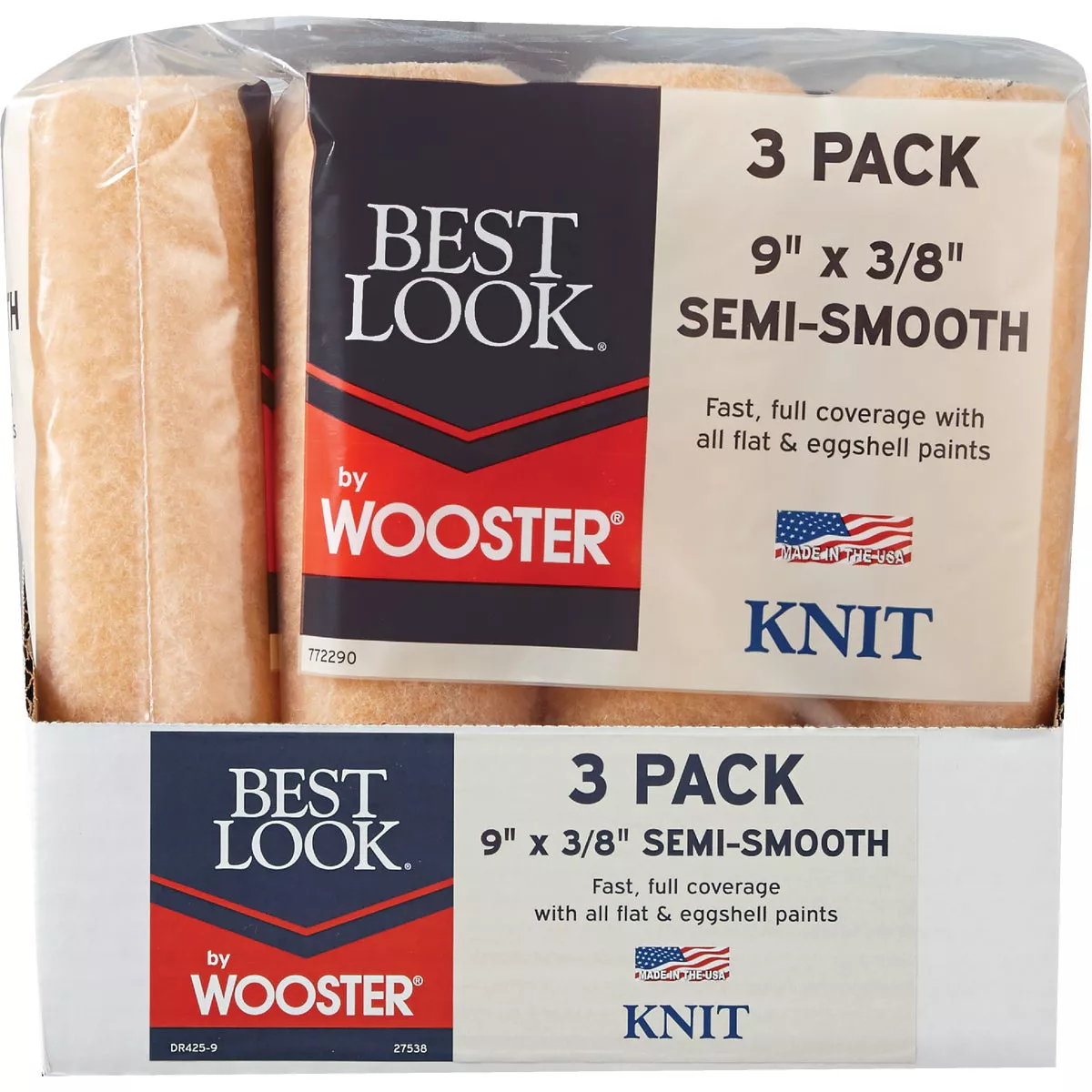 Best Look By Wooster 9 In. x 3/8 In. Knit Fabric Roller Cover (3-Pack) - photo 2