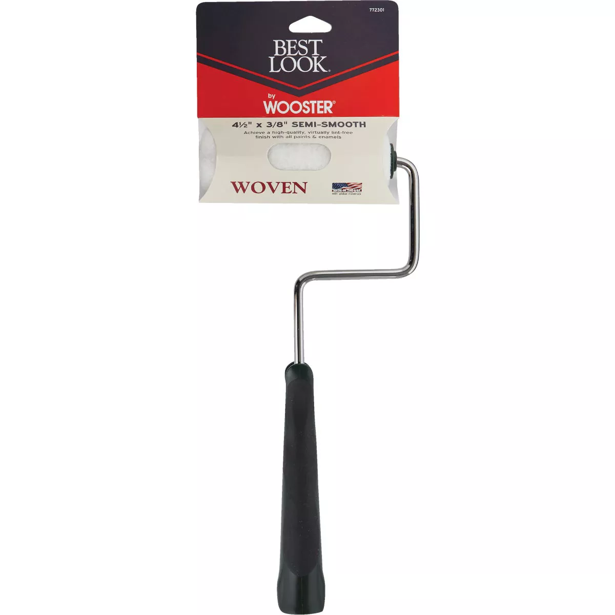 Best Look By Wooster 4-1/2 In. x 3/8 In. Mini Woven Paint Roller Cover & Frame - photo 2