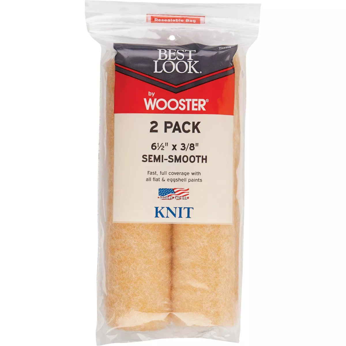 Best Look By Wooster 6-1/2 In. x 3/8 In. Mini Knit Fabric Roller Cover (2-Pack) - photo 2