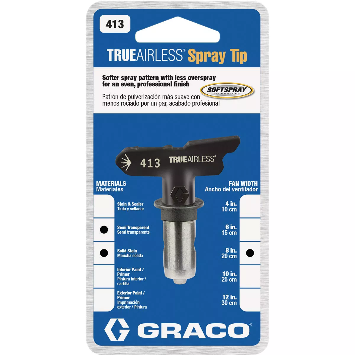Graco Reverse-A-Clean 8 to 10 In. W. 0.013 In. Tip Paint Sprayer Airless Spray Tip - photo 5