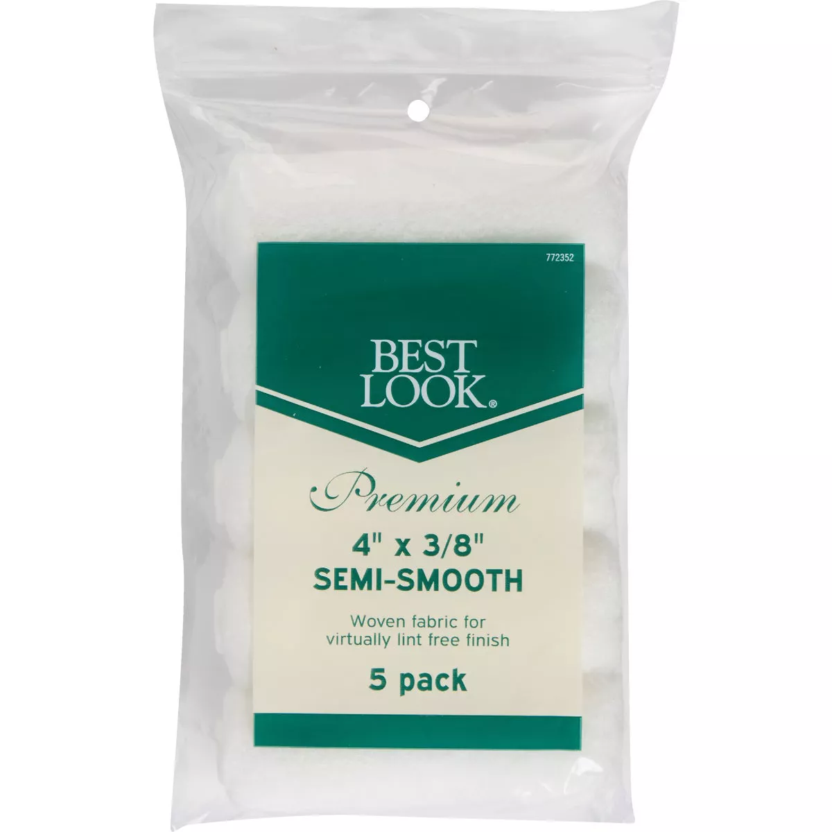 Best Look Premium 4 In. x 3/8 In. Mini Woven Fabric Roller Cover (5-Pack) - photo 2