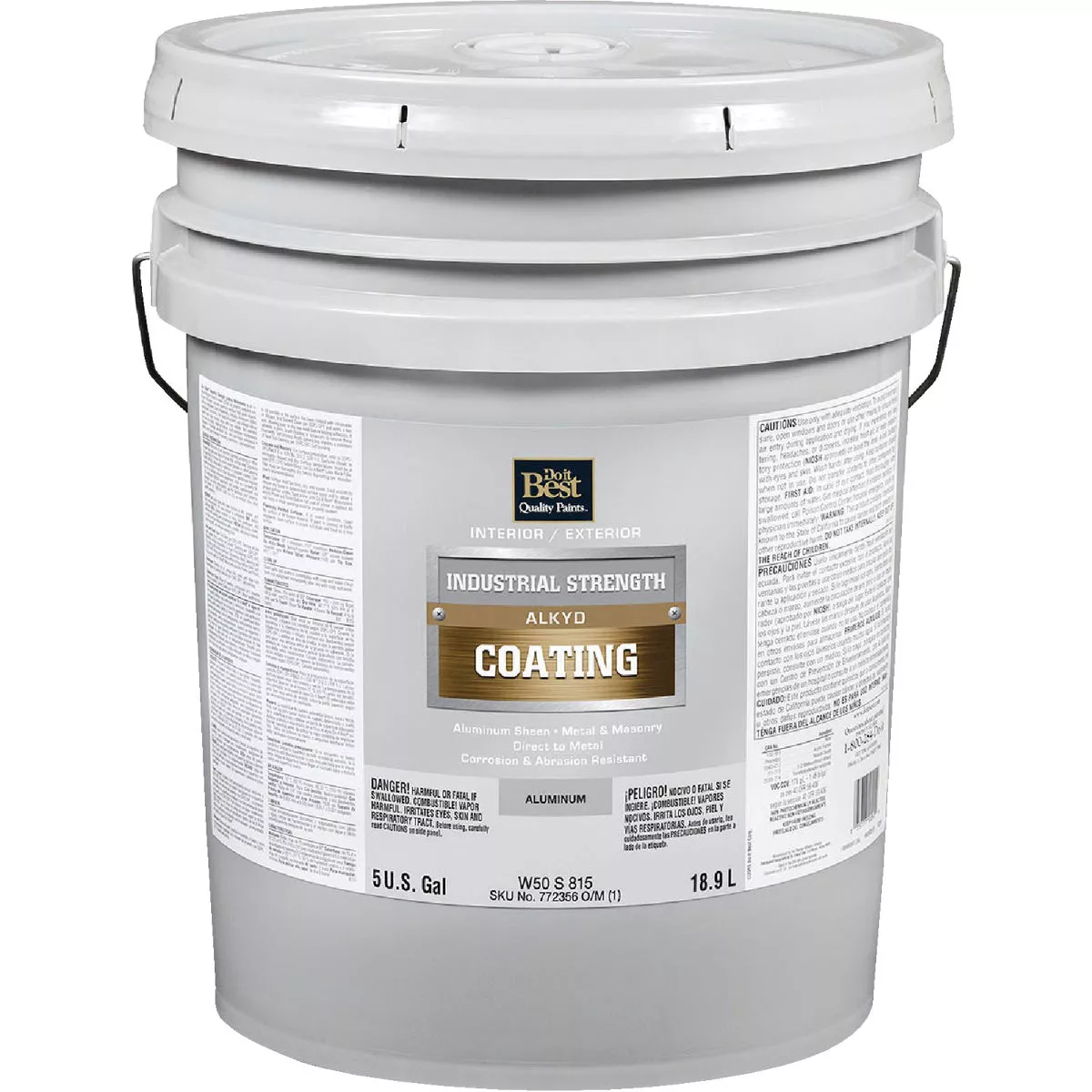 Do it Best Aluminum Alkyd Industrial Coating, 5 Gal.