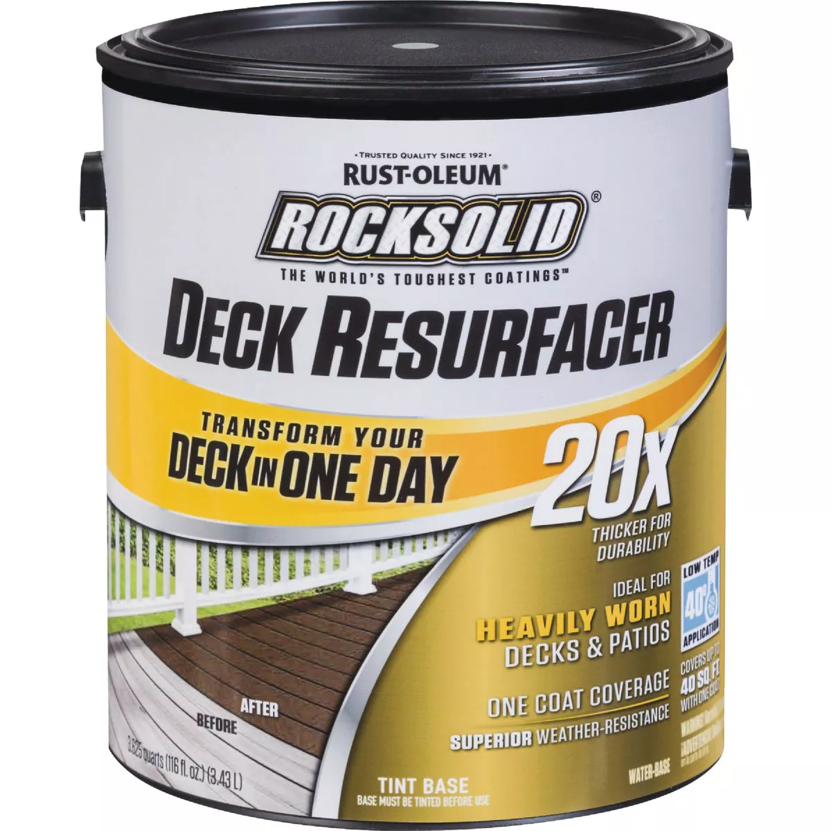 Rust-Oleum RockSolid Tint Base Deck Resurfacer, 1Gal. - photo 5