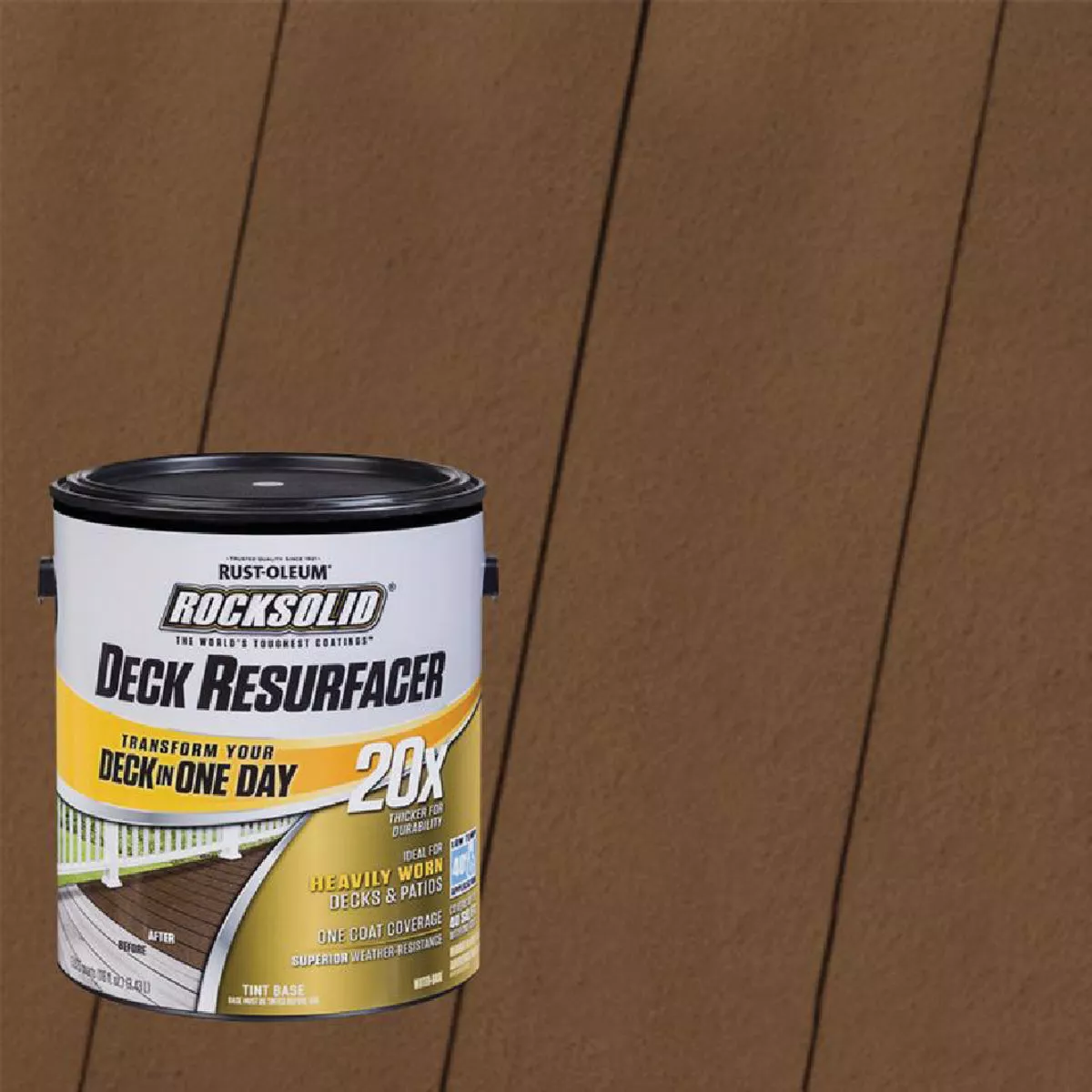 Rust-Oleum RockSolid Tint Base Deck Resurfacer, 4 Gal. - photo 4