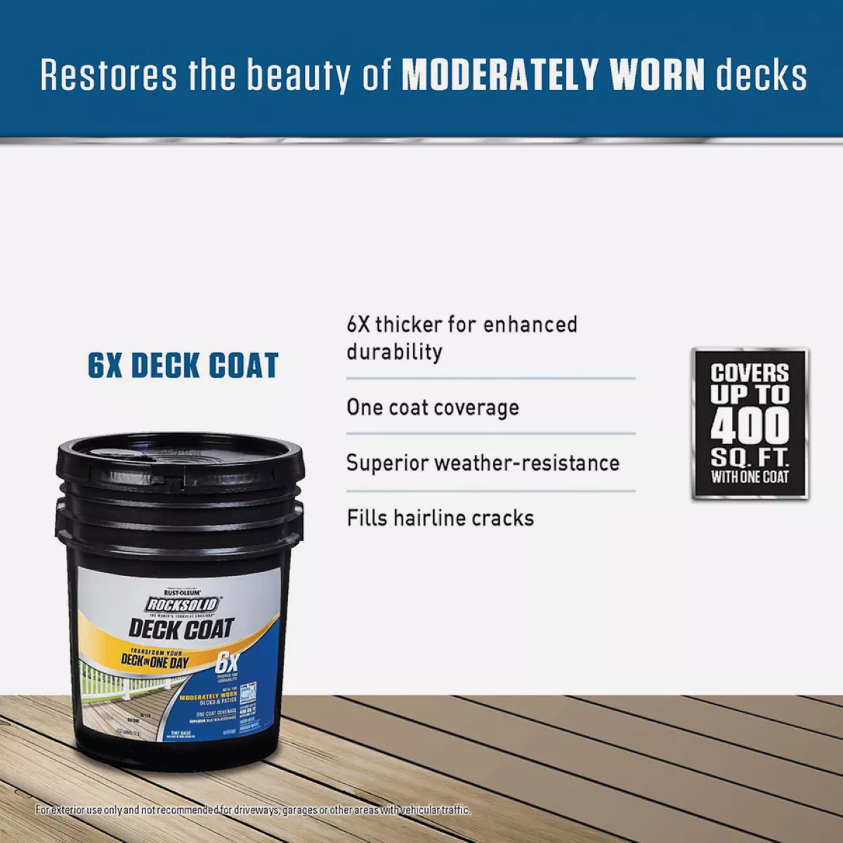 Rust-Oleum RockSolid Tint Base Deck Coat, 5 Gal. - photo 3