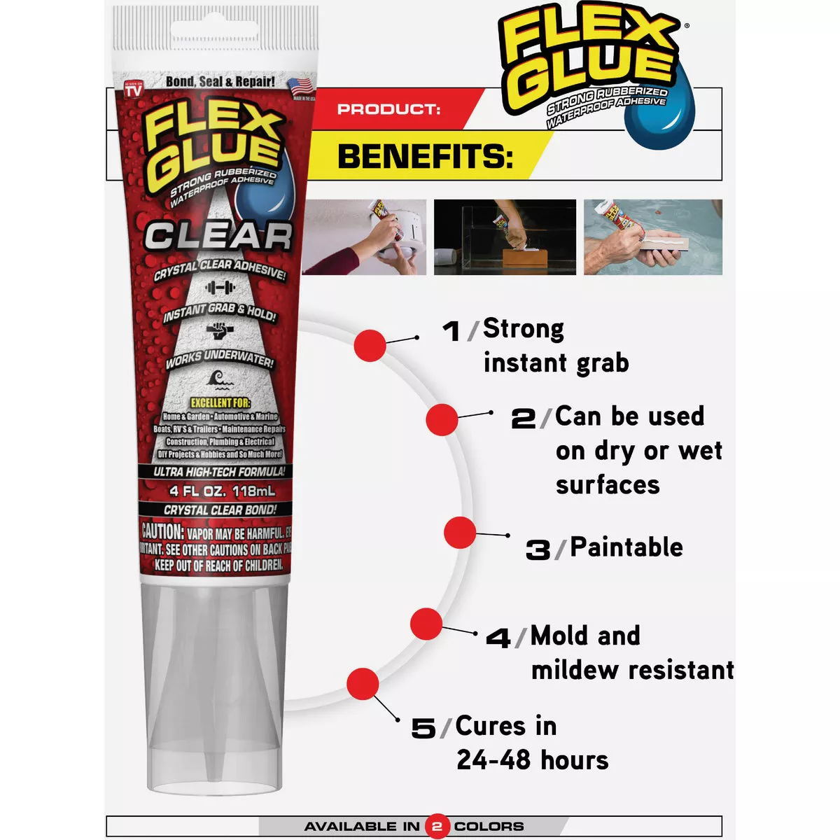 Flex Glue 6 Oz. White Multi-Purpose Adhesive - photo 5