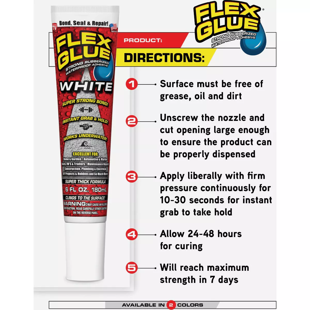 Flex Glue 6 Oz. White Multi-Purpose Adhesive - photo 7