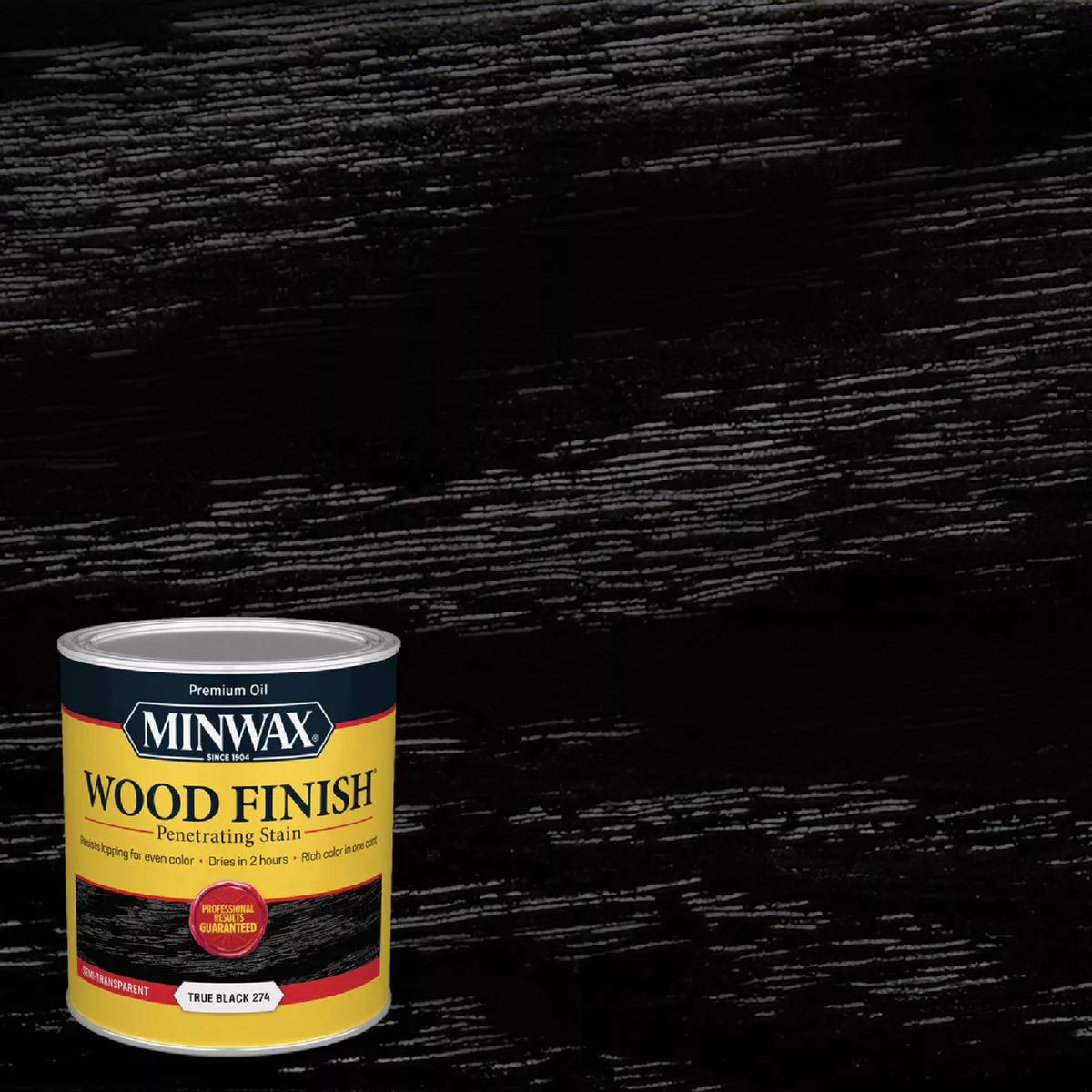 Minwax Wood Finish Penetrating Stain, True Black, 1 Qt.