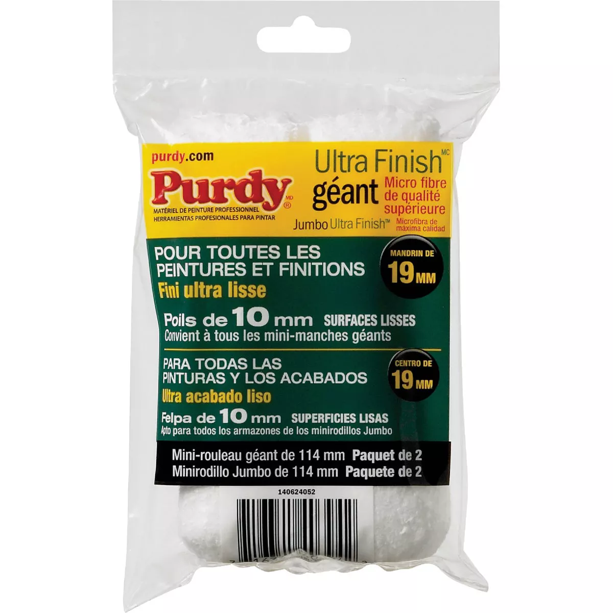 Purdy Ultra Finish 4-1/2 In. x 3/8 In. Jumbo Mini Microfiber Roller Cover (2-Pack) - photo 7