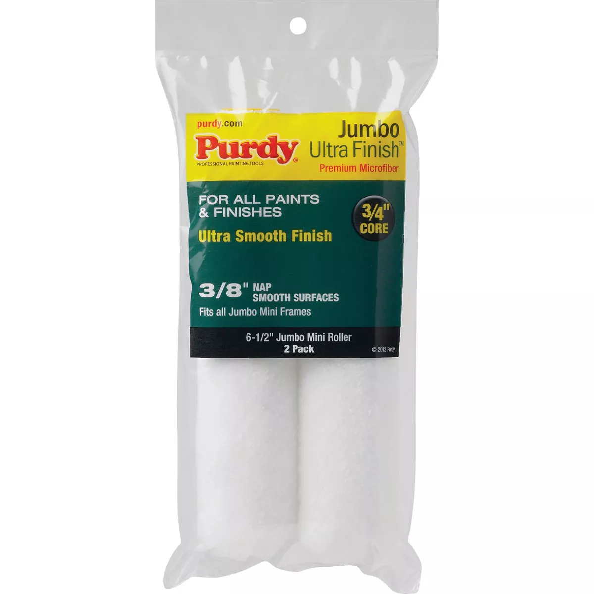 Purdy Altitude 6-1/2 In. x 3/8 In. Jumbo Mini Microfiber Roller Cover (2-Pack)