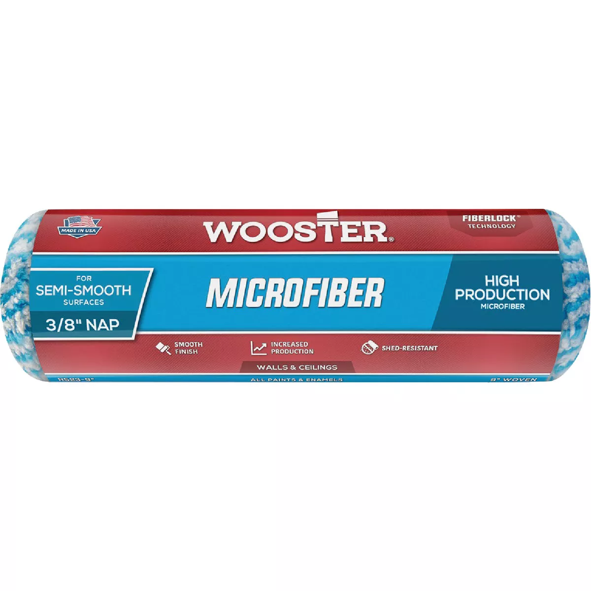 Wooster 9 In. x 3/8 In. Microfiber Roller Cover
