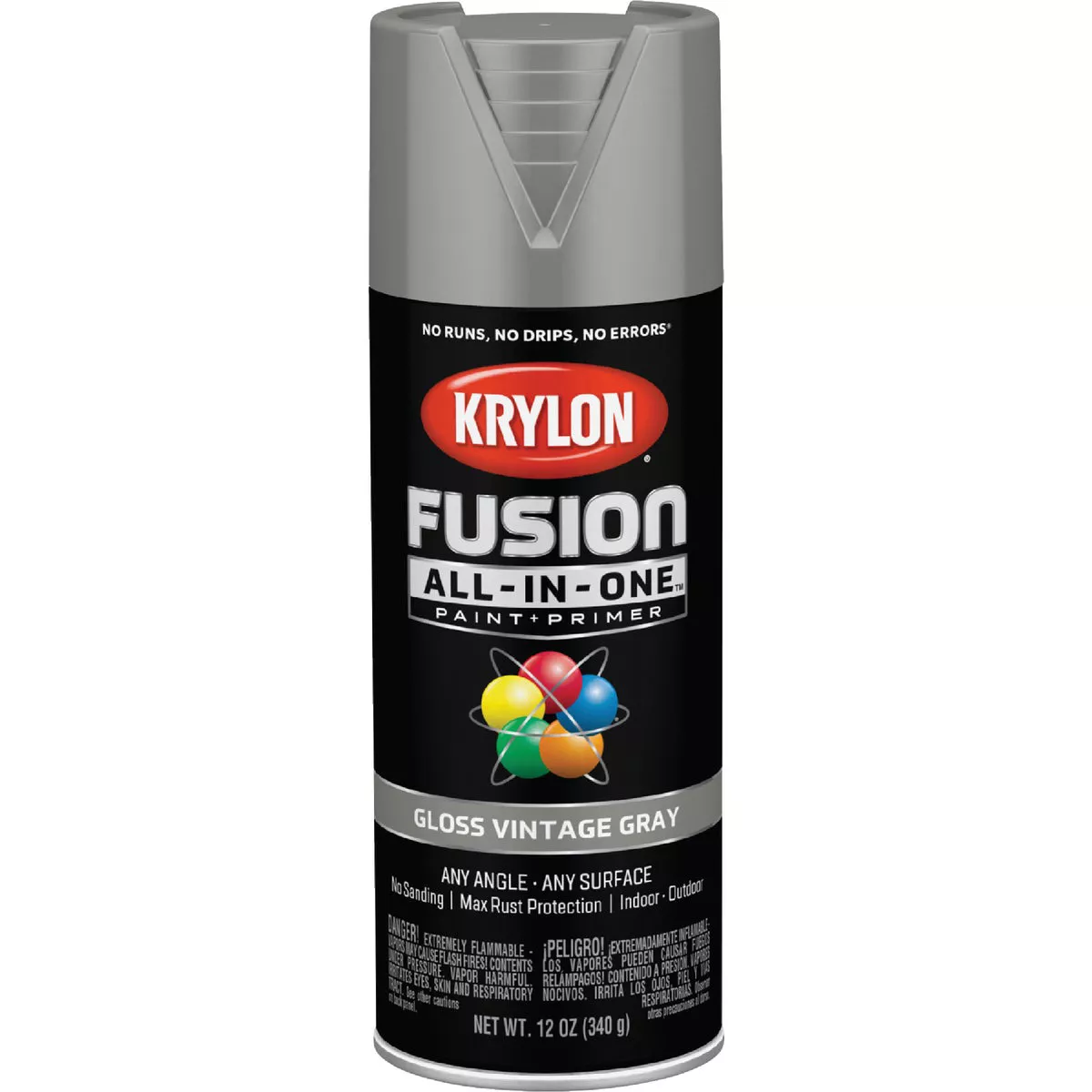 Krylon Fusion All-In-One Gloss Spray Paint & Primer, Vintage Gray - photo 8