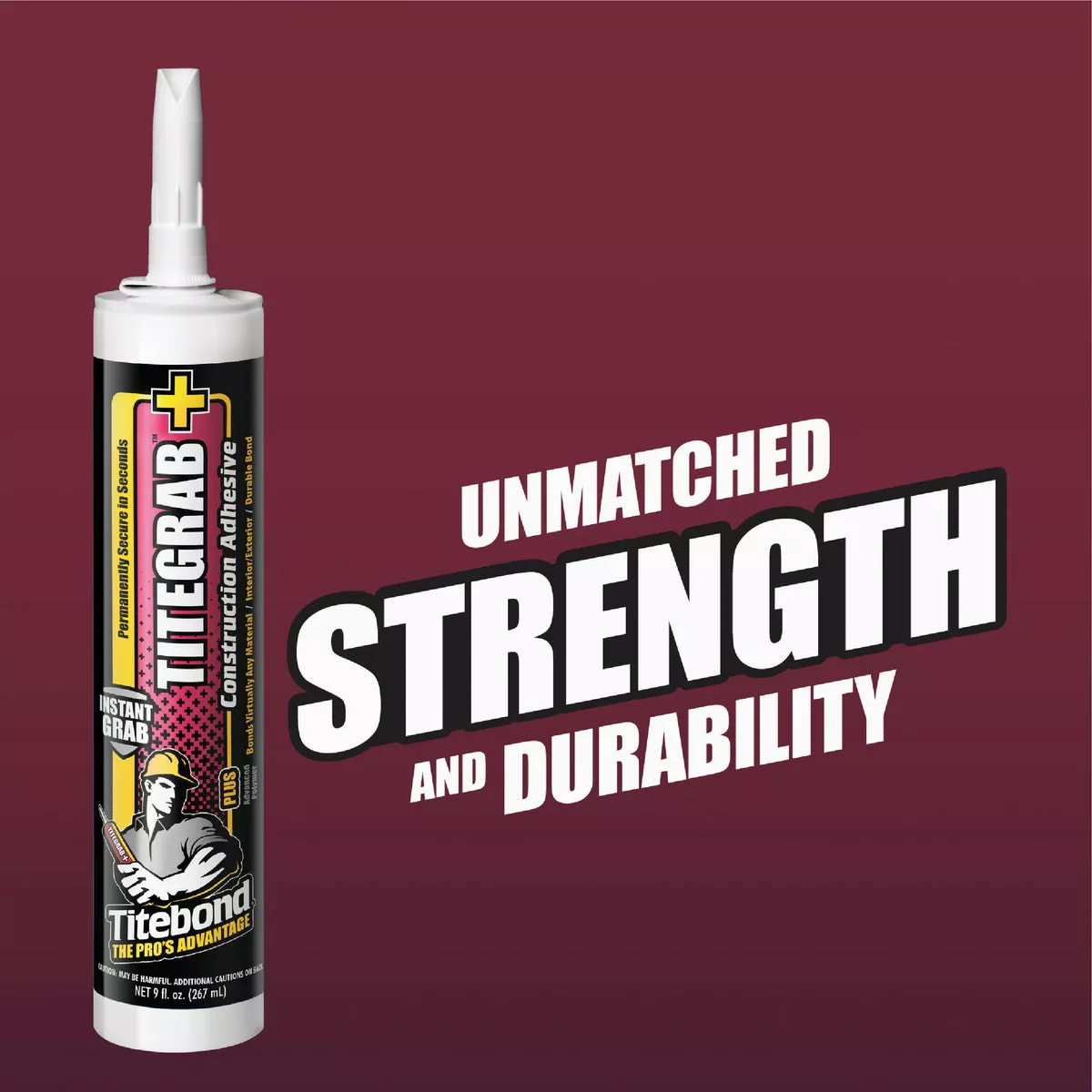 Titebond TiteGrab Plus 9.5 Oz. Advanced Polymer Construction Adhesive - photo 2