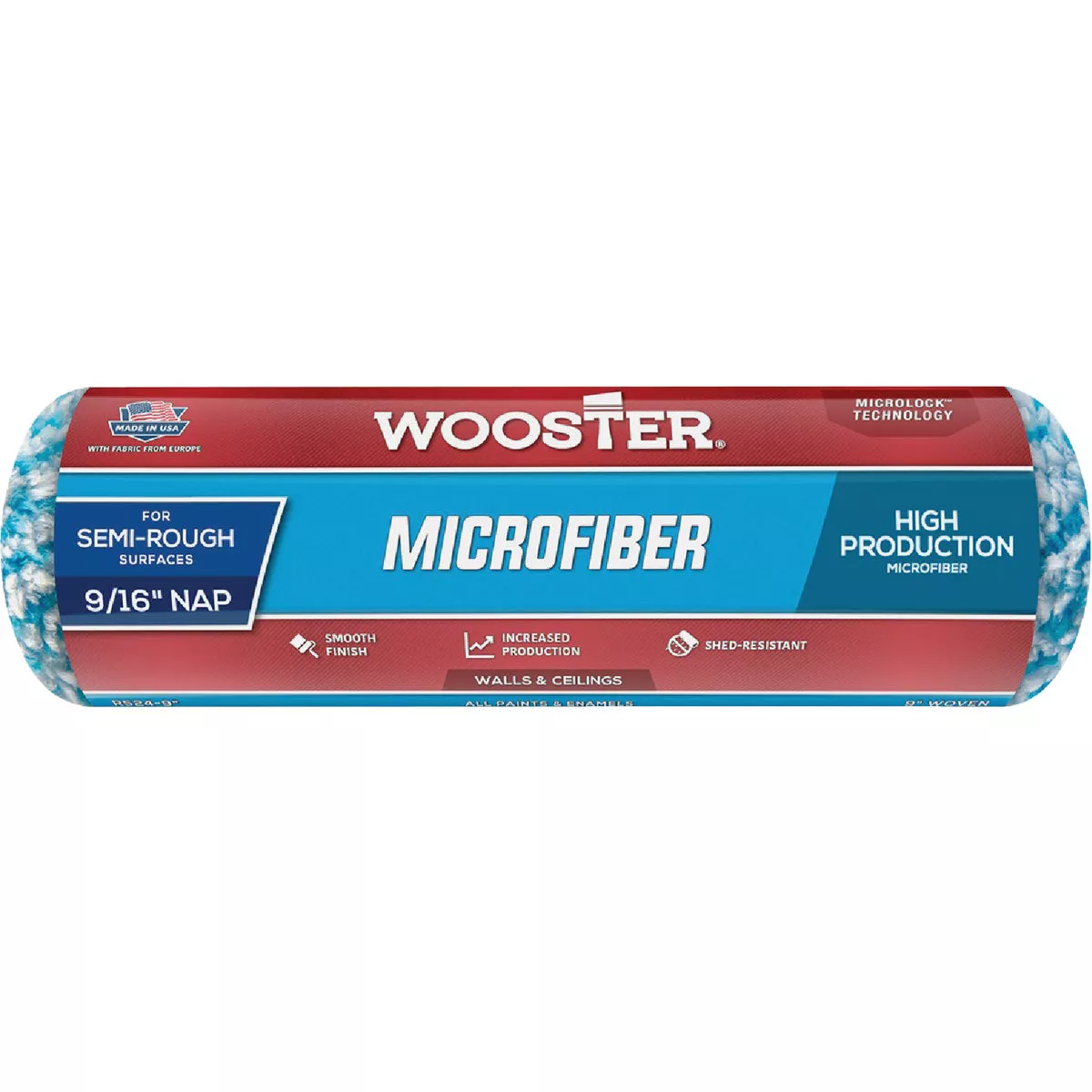 Wooster 9 In. x 9/16 In. Microfiber Roller Cover