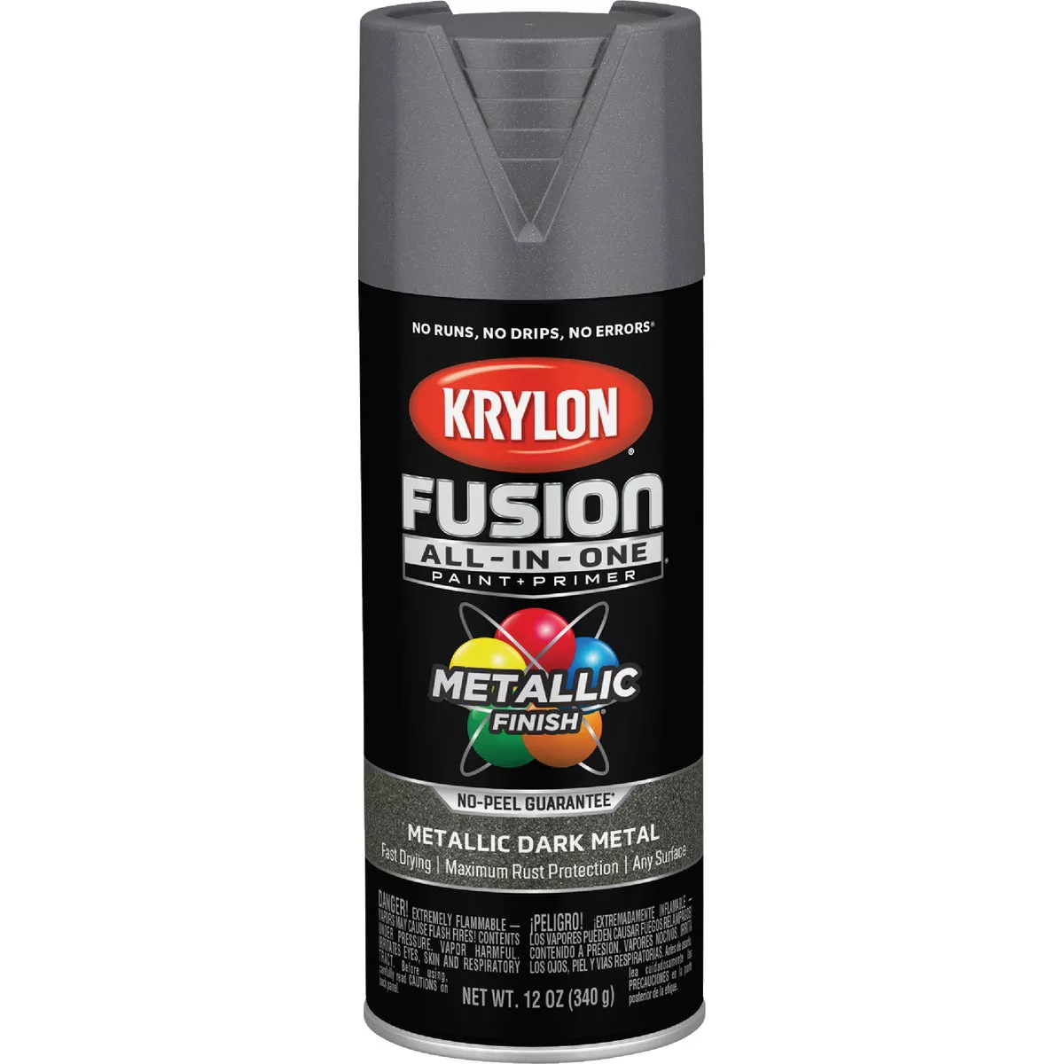 Krylon Fusion All-In-One Metallic Spray Paint & Primer, Dark Metal - photo 8