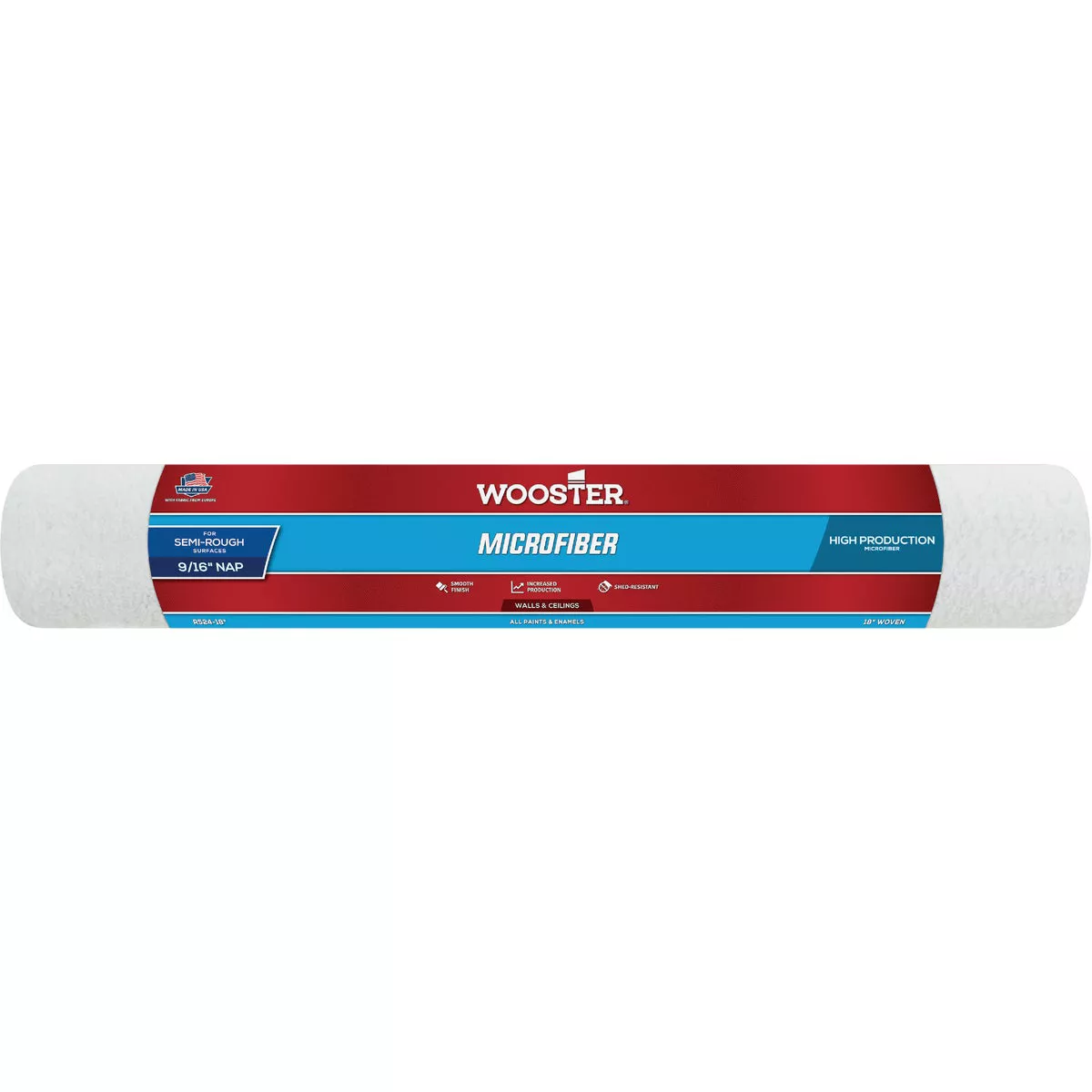 Wooster 18 In. x 9/16 In. Microfiber Roller Cover