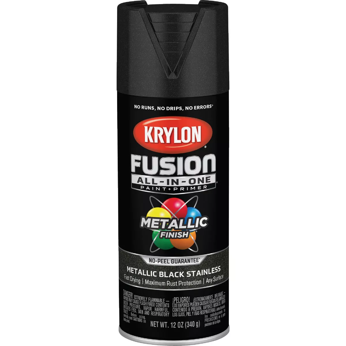 Krylon Fusion All-In-One Metallic Spray Paint & Primer, Black Stainless - photo 7