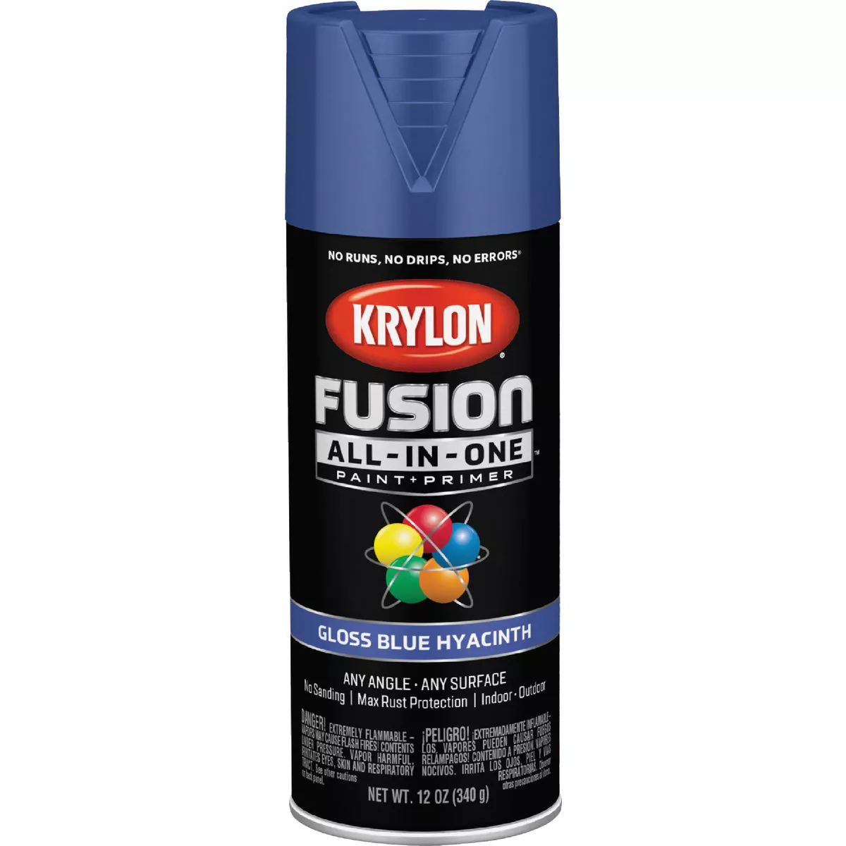 Krylon Fusion All-In-One Gloss Spray Paint & Primer, Hyacinth Blue - photo 8