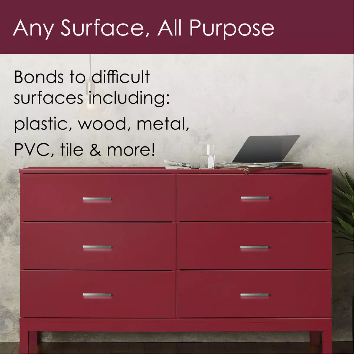 Krylon Fusion All-In-One Gloss Spray Paint & Primer, Burgundy - photo 3