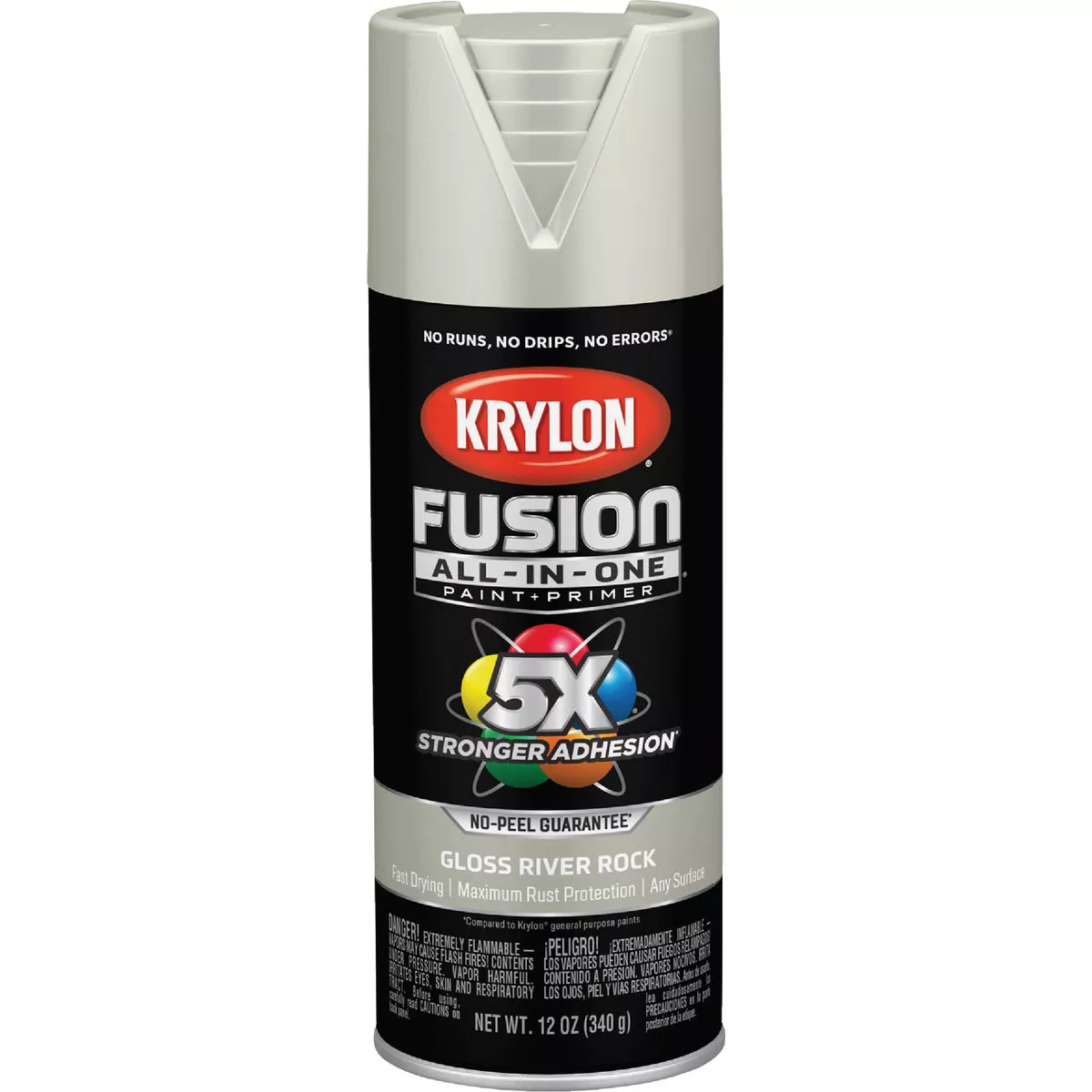 Krylon Fusion All-In-One Gloss Spray Paint & Primer, River Rock - photo 2