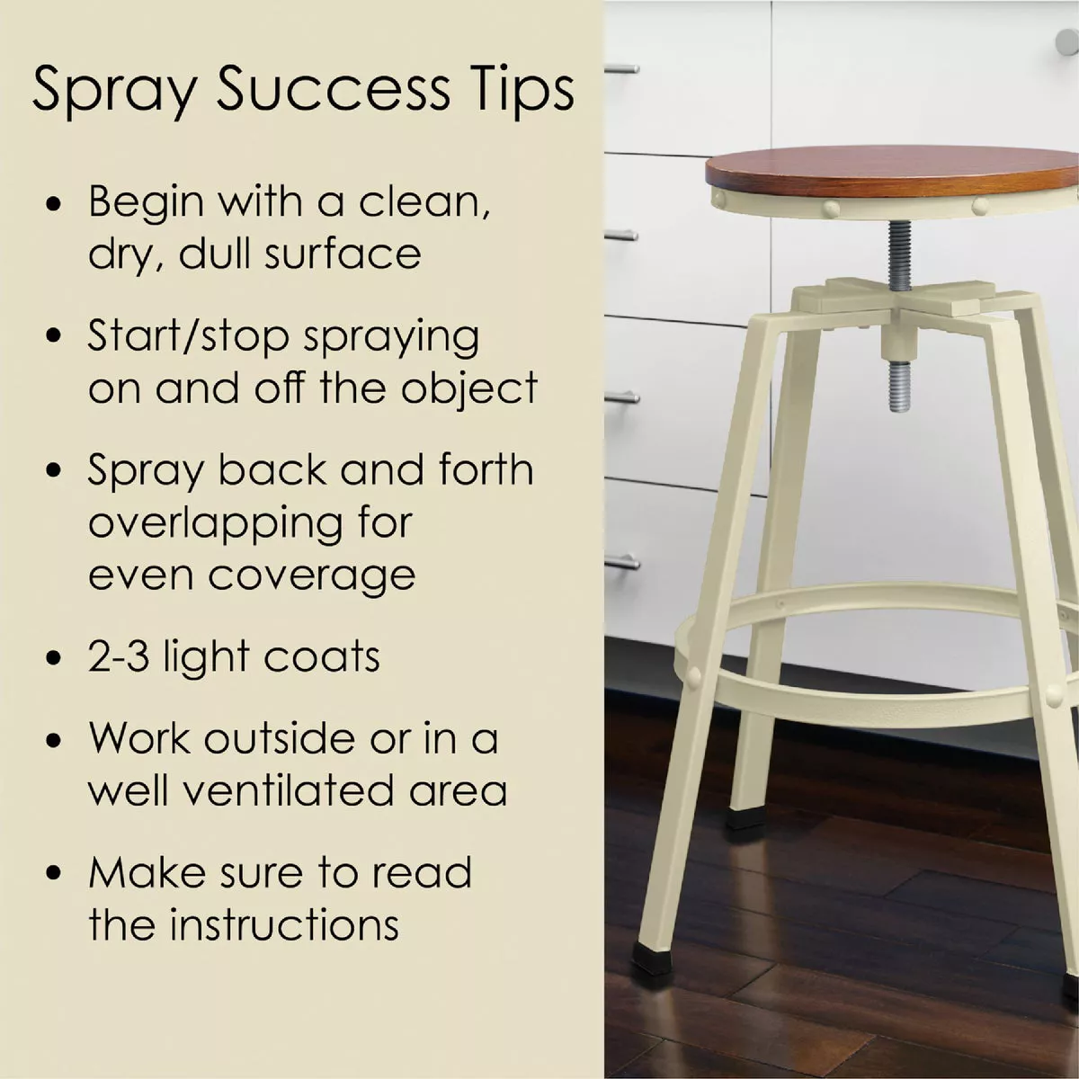 Krylon Fusion All-In-One Satin Spray Paint & Primer, Dover White - photo 6