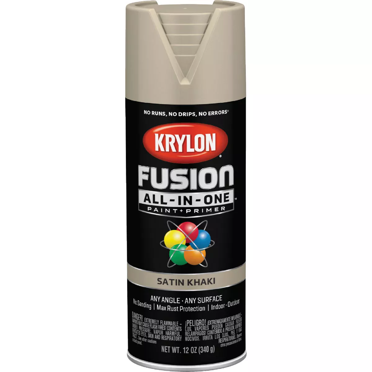 Krylon Fusion All-In-One Satin Spray Paint & Primer, Khaki - photo 7
