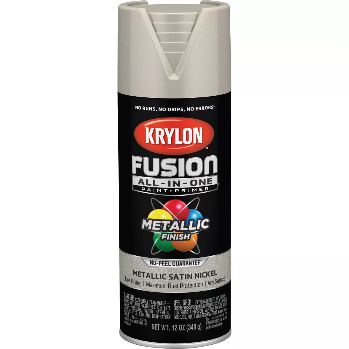 Krylon Fusion All-In-One Metallic Spray Paint & Primer, Satin Nickel - photo 8