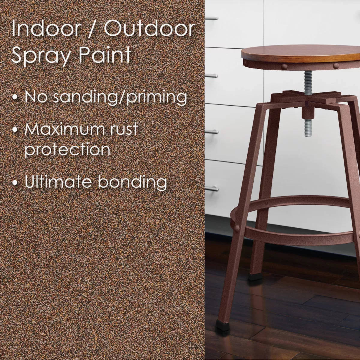 Krylon Fusion All-In-One Textured Spray Paint & Primer, Burnt Sienna - photo 4