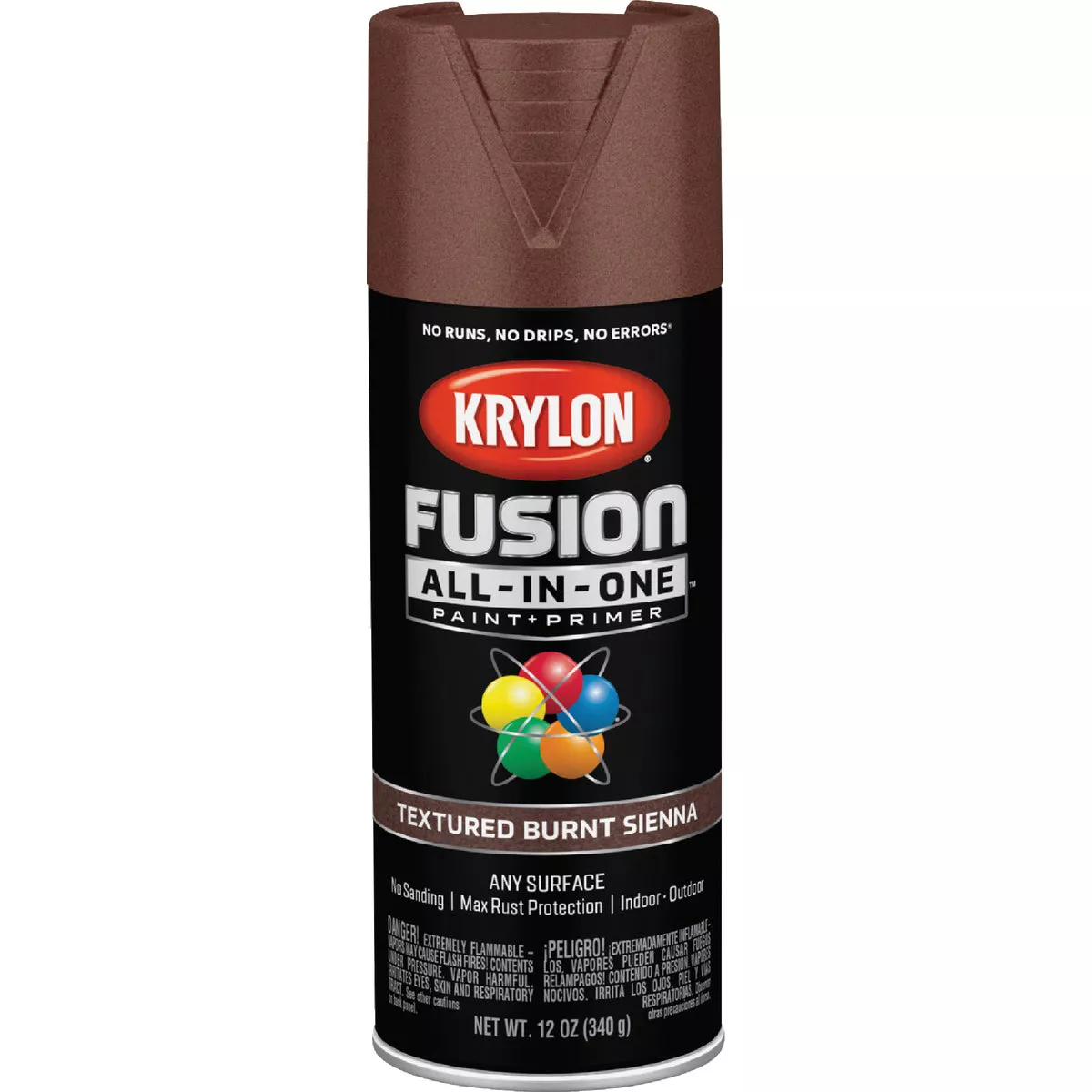 Krylon Fusion All-In-One Textured Spray Paint & Primer, Burnt Sienna - photo 8