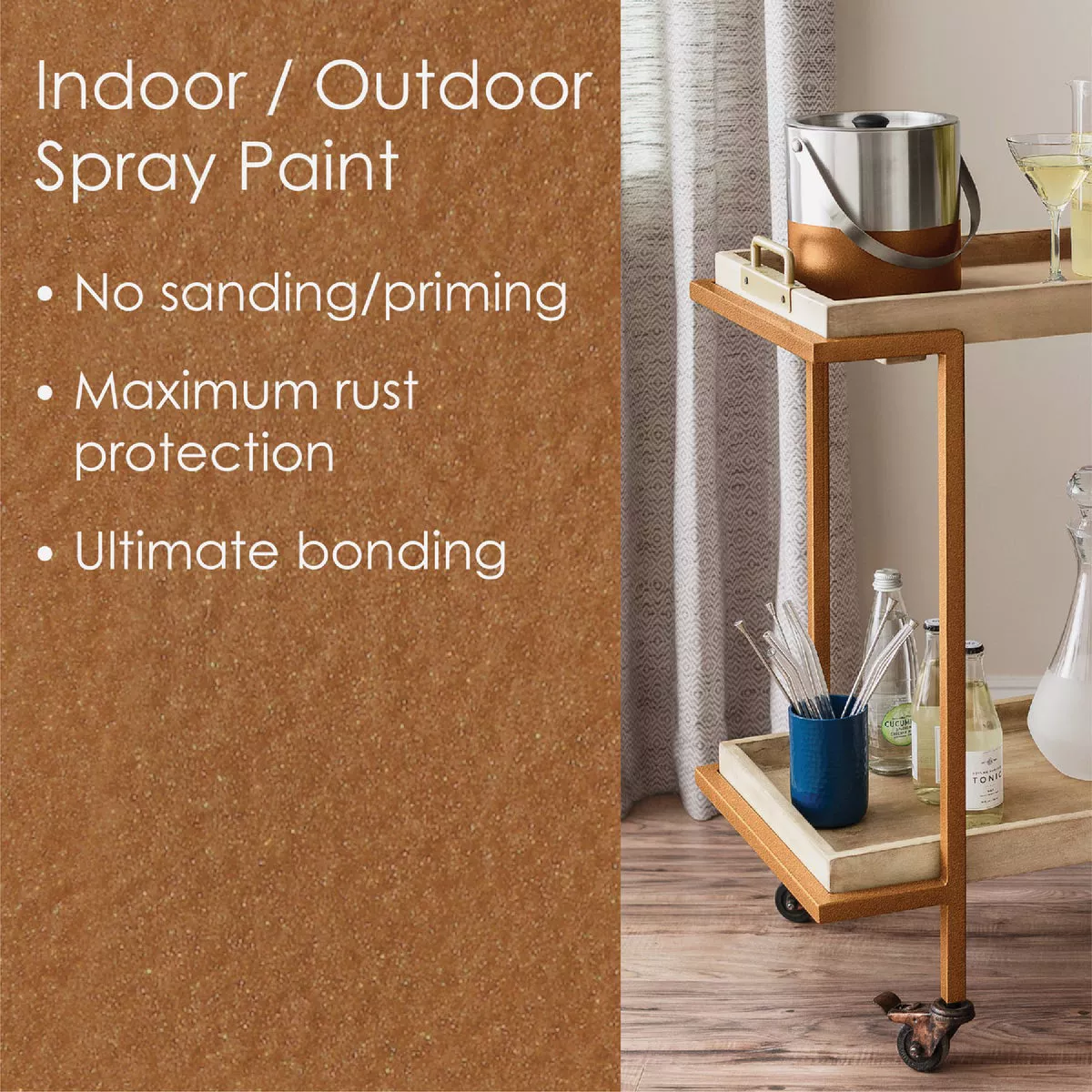 Krylon Fusion All-In-One Hammered Spray Paint & Primer, Copper - photo 5