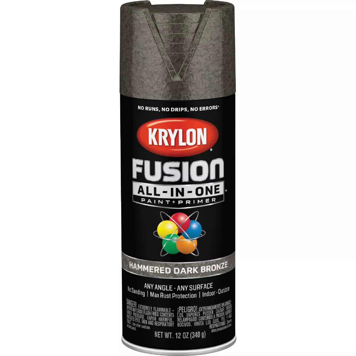 Krylon Fusion All-In-One Hammered Spray Paint & Primer, Dark Bronze - photo 7