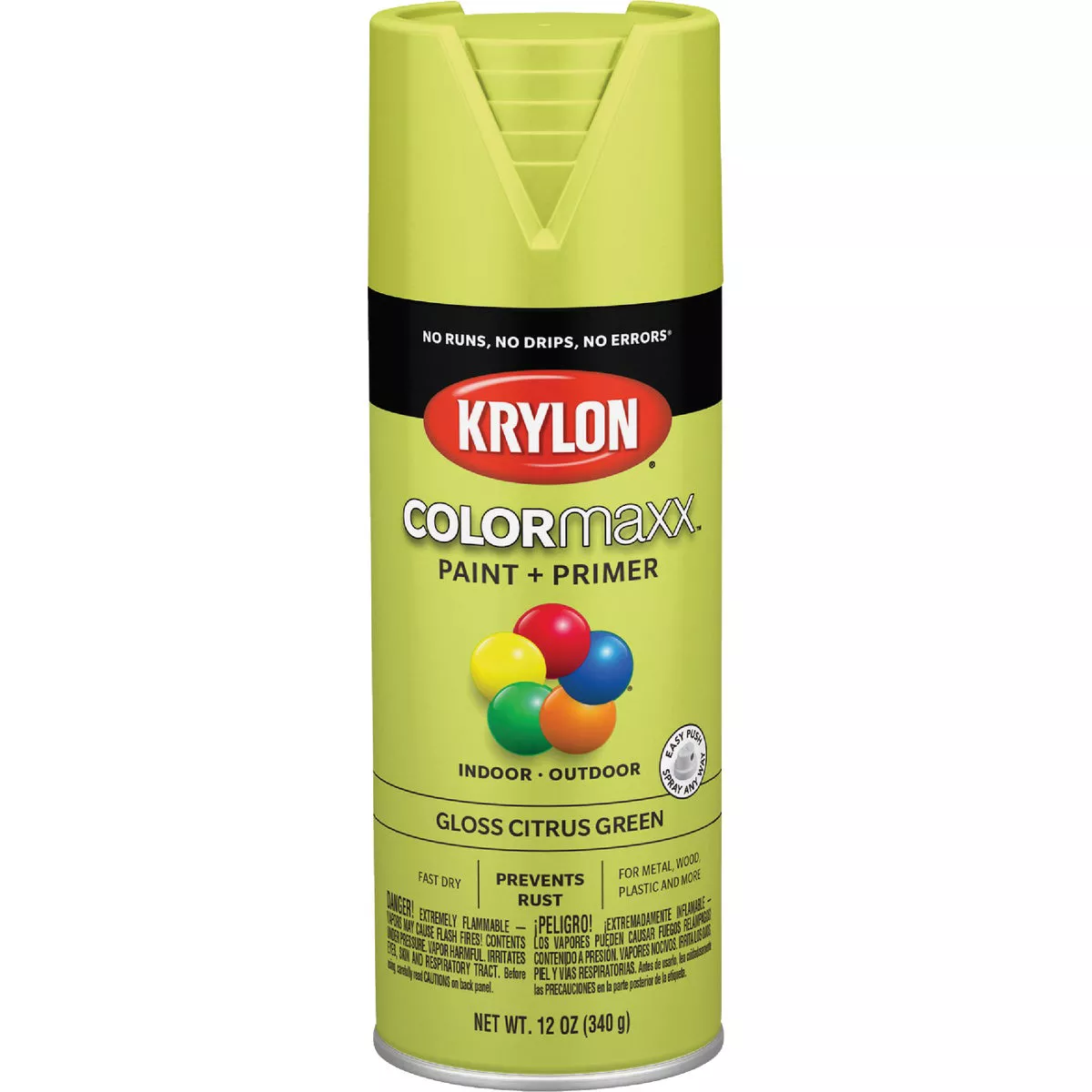 Krylon Colormaxx Gloss Spray Paint & Primer, Citrus Green - photo 8