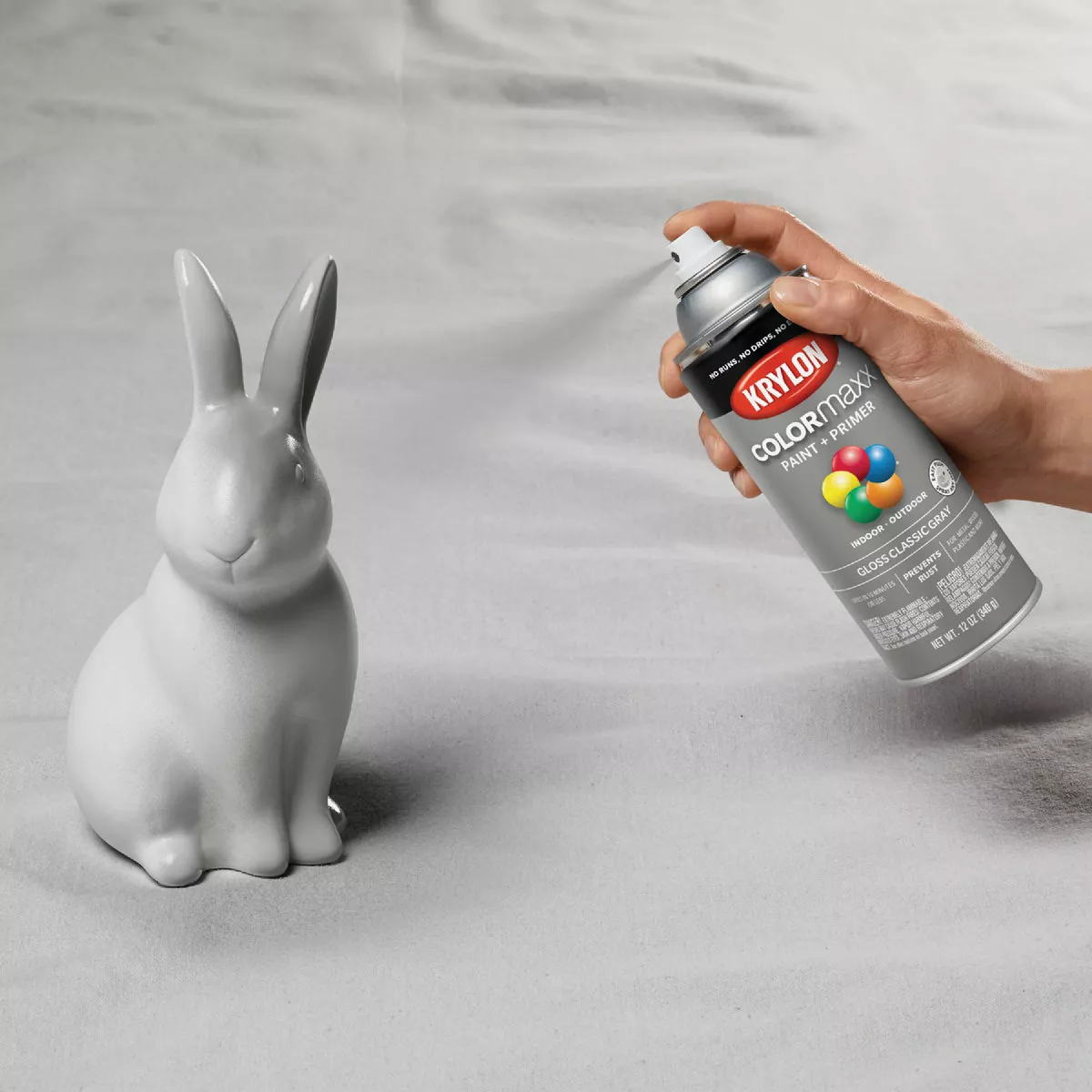 Krylon Colormaxx Gloss Spray Paint & Primer, Classic Gray - photo 5