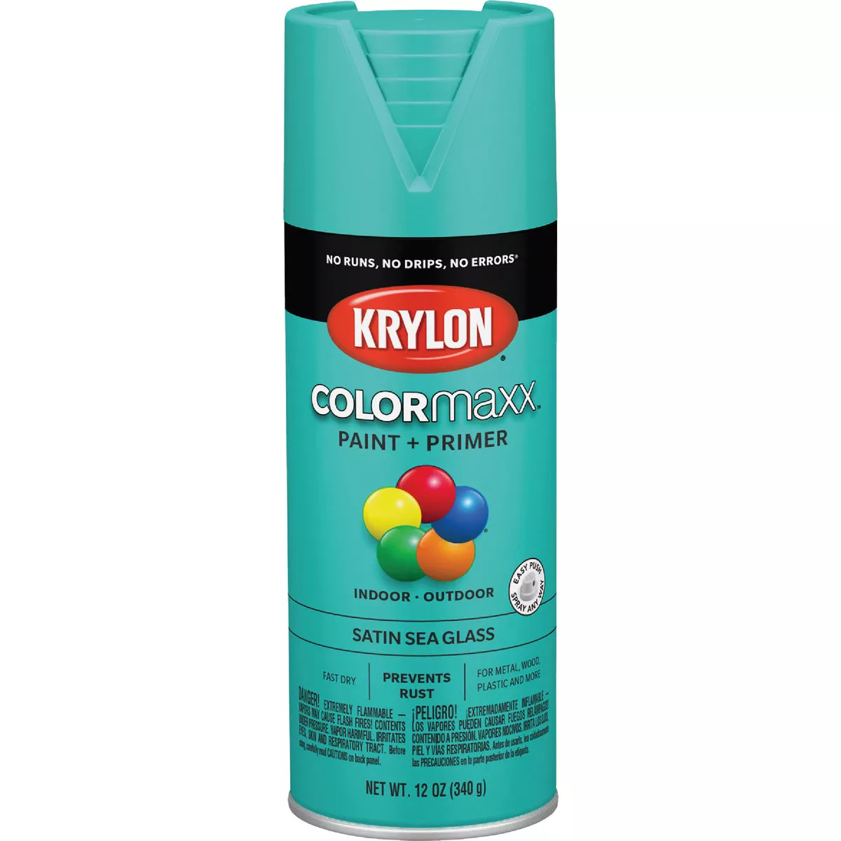 Krylon Colormaxx Satin Spray Paint & Primer, Sea Glass - photo 2