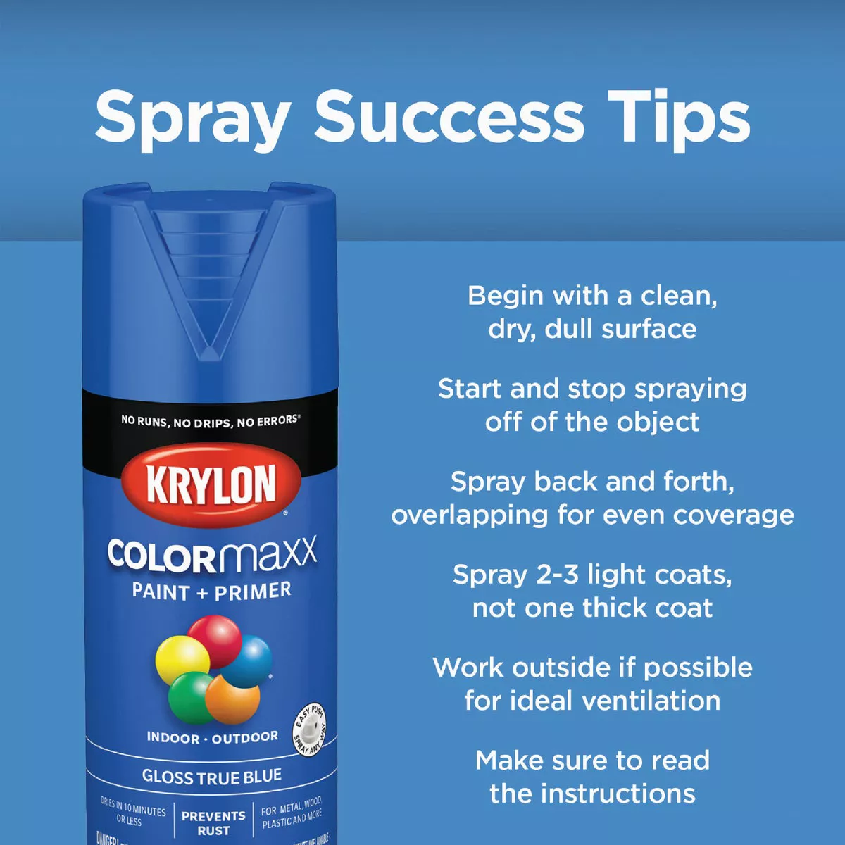 Krylon Colormaxx Matte Spray Paint & Primer, Summer Wheat - photo 4