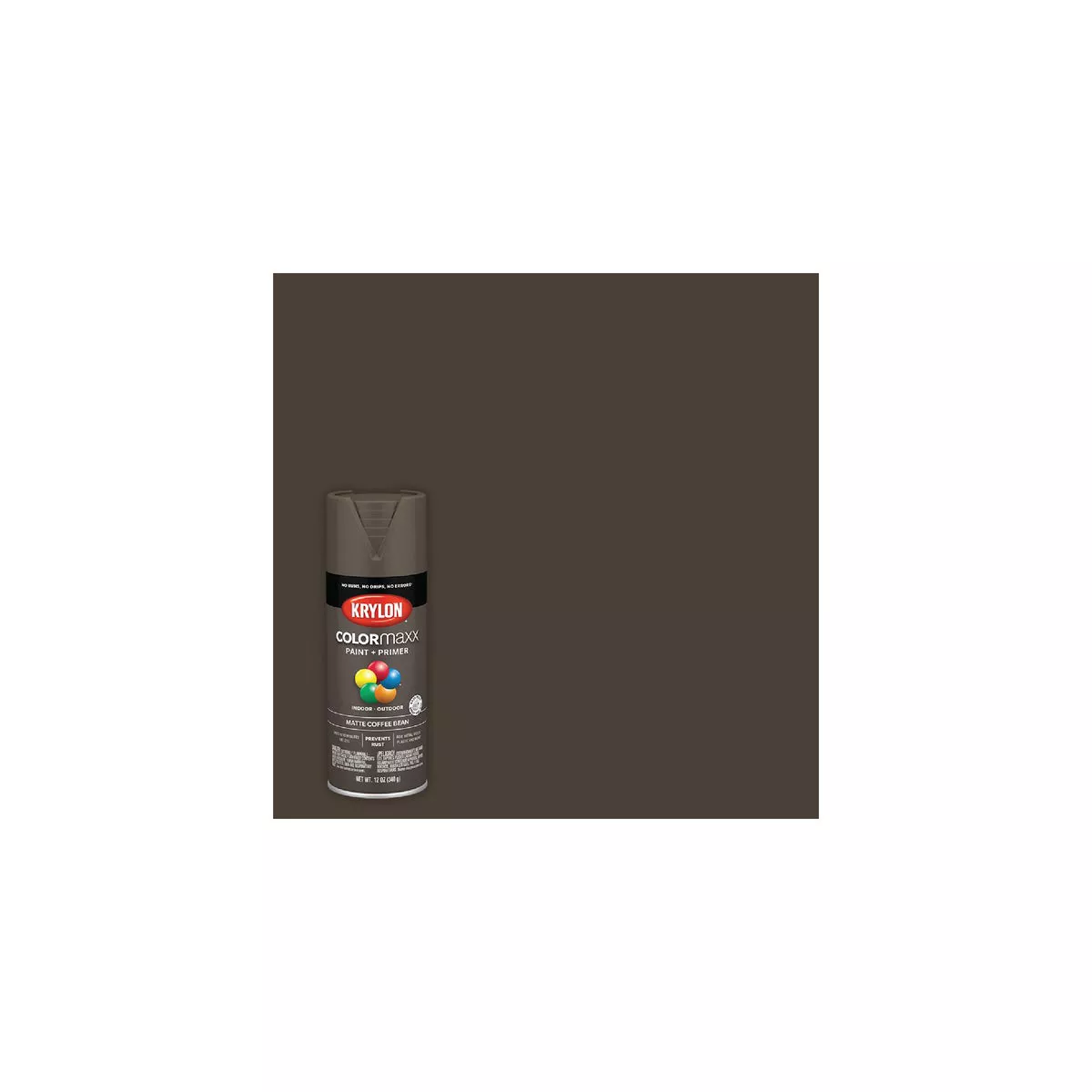Krylon Colormaxx Matte Spray Paint & Primer, Coffee Bean - photo 5