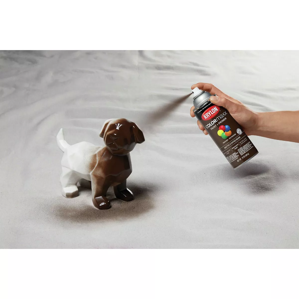 Krylon Colormaxx Matte Spray Paint & Primer, Coffee Bean - photo 2
